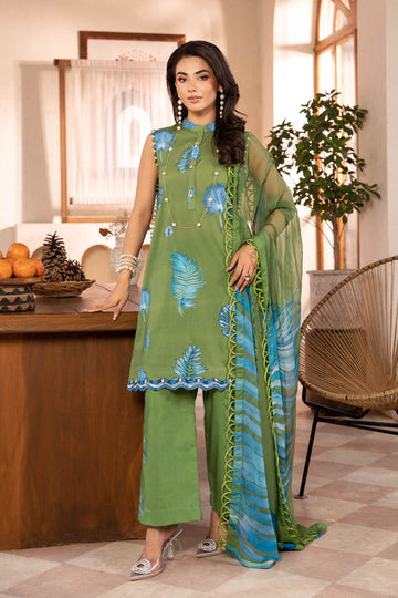 Maria B | Eid Basic Lawn | MB-CUS25-906A - House Of Hania