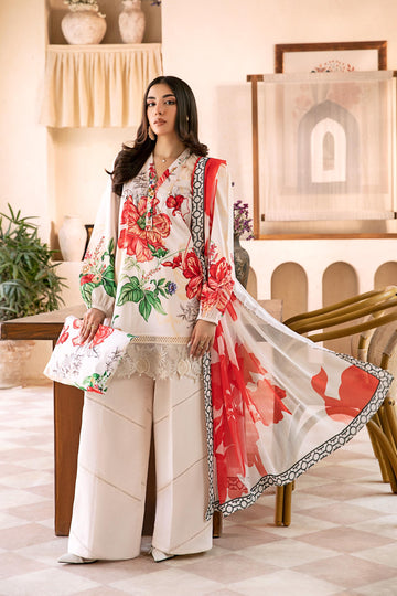 Maria B | Eid Basic Lawn | MB-CUS25-907B - House Of Hania