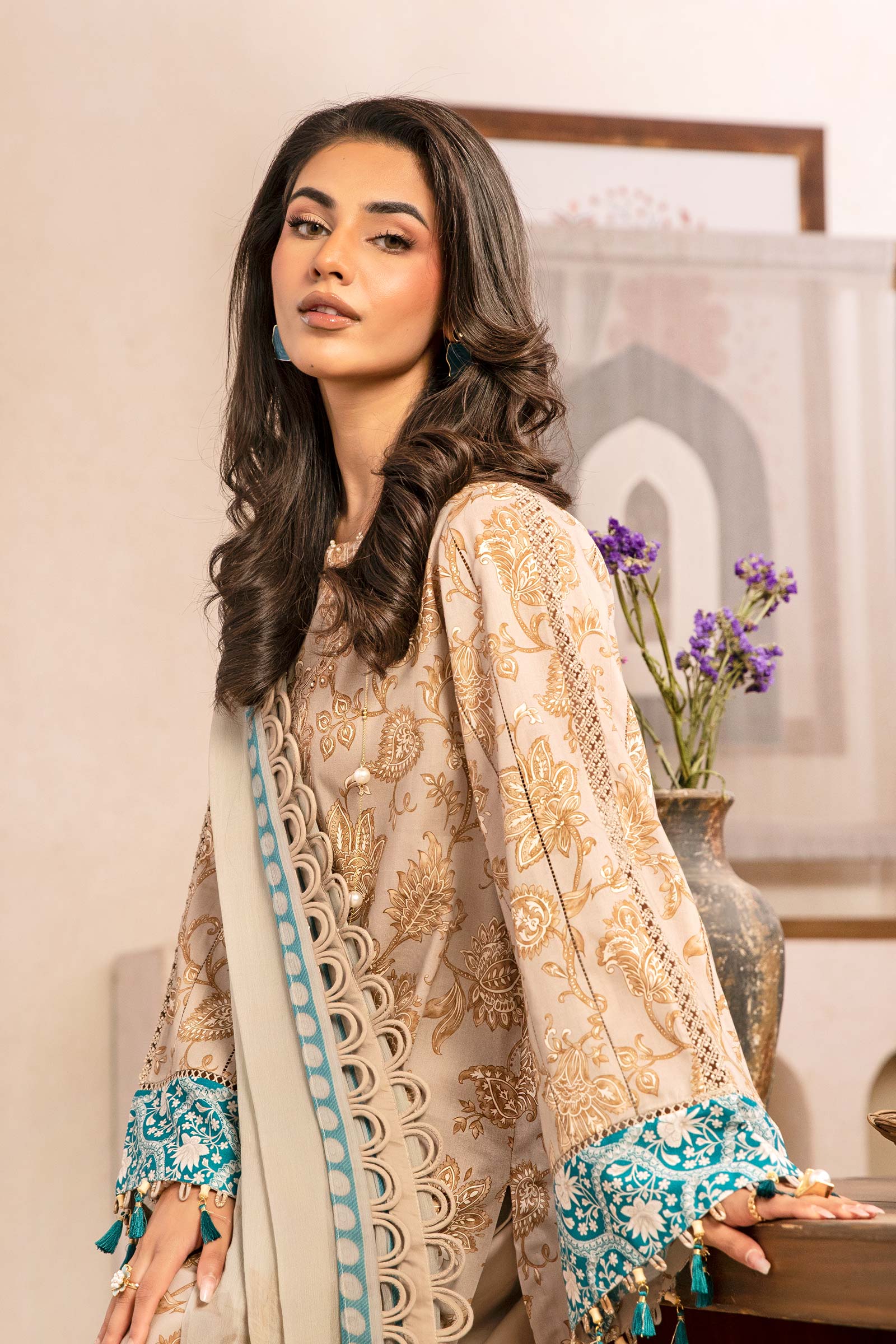 Maria B | Eid Basic Lawn | MB-CUS25-909B - House Of Hania