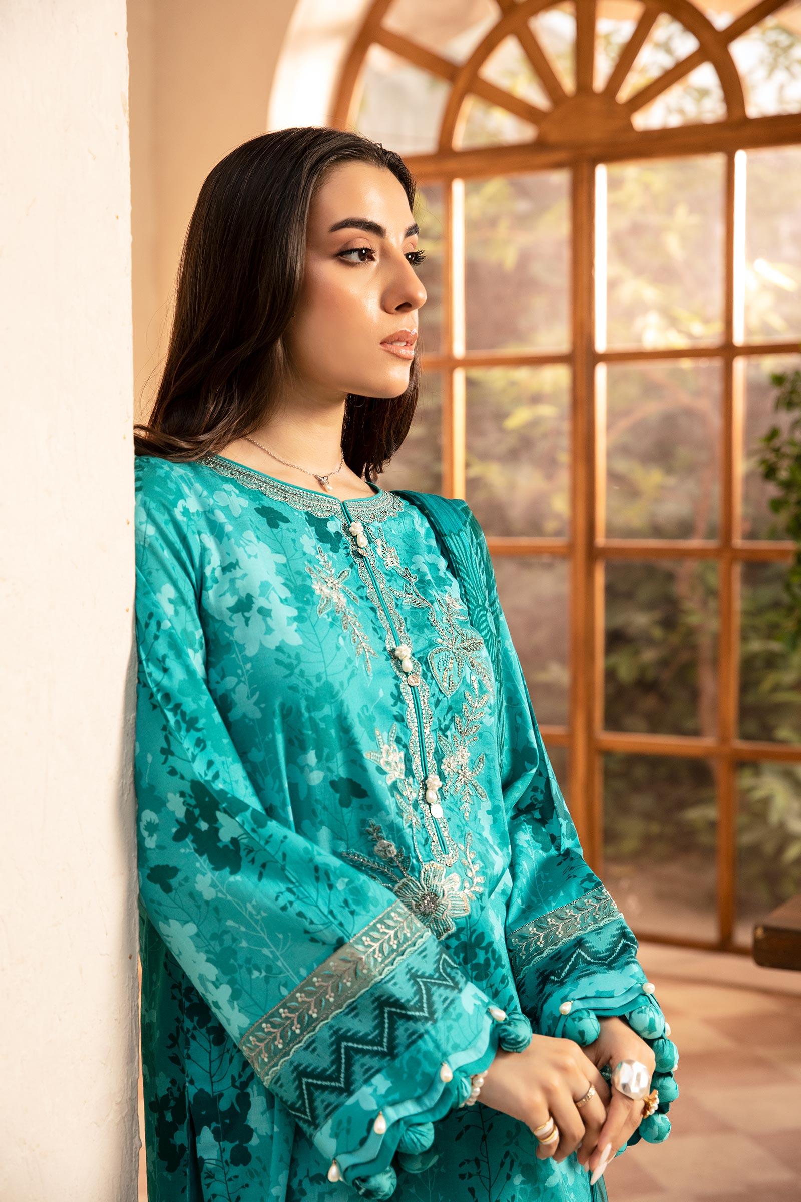 Maria B | Eid Basic Lawn | MB-CUS25-910A - House Of Hania