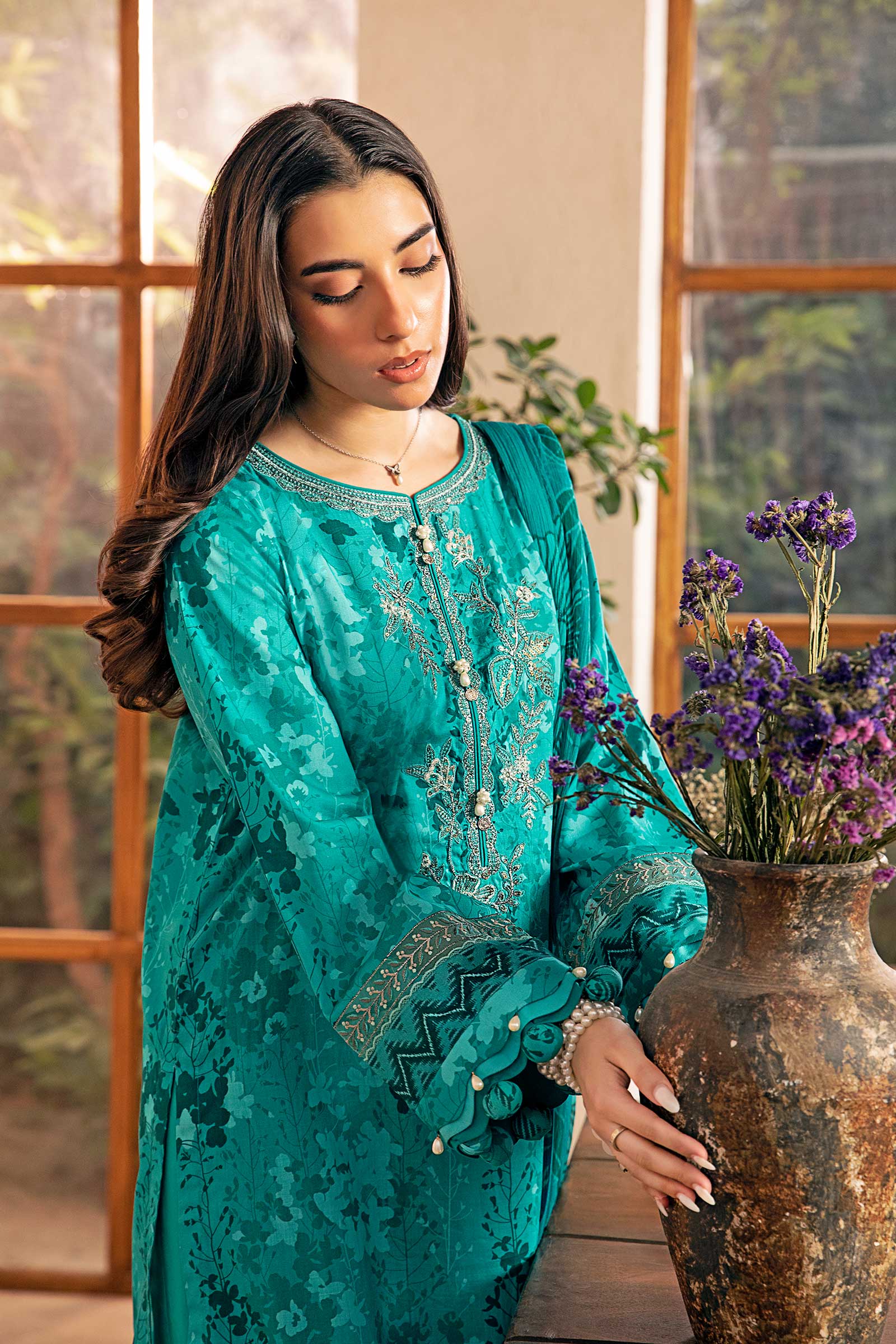 Maria B | Eid Basic Lawn | MB-CUS25-910A - House Of Hania