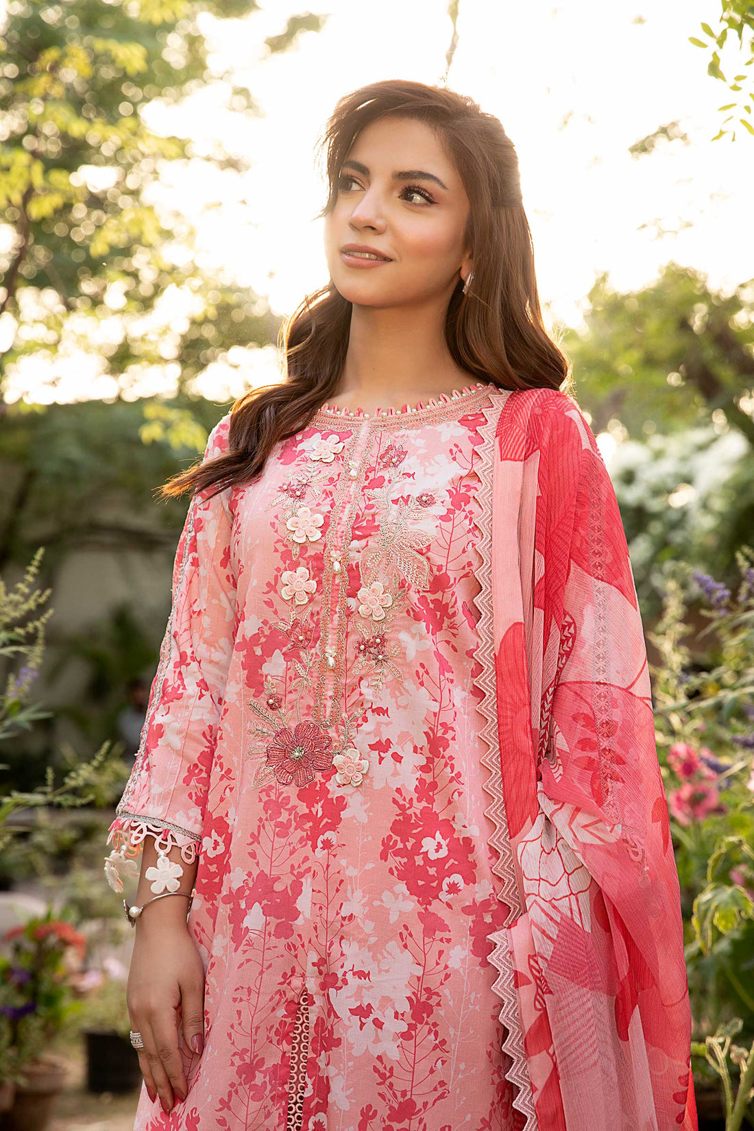 Maria B | Eid Basic Lawn | MB-CUS25-910B - House Of Hania