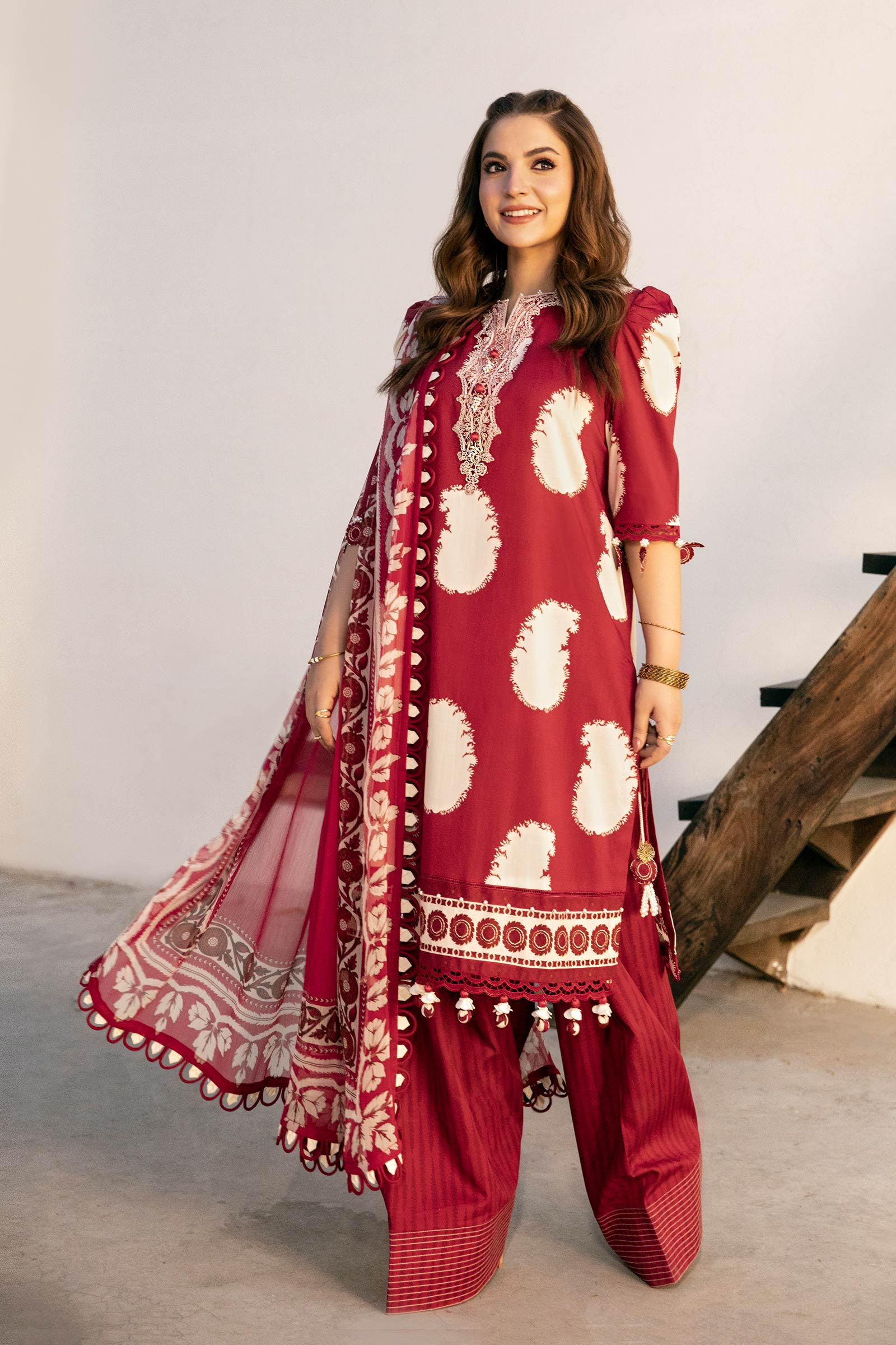 Maria B | Eid Basic Lawn | MB-CUS25-911A - House Of Hania