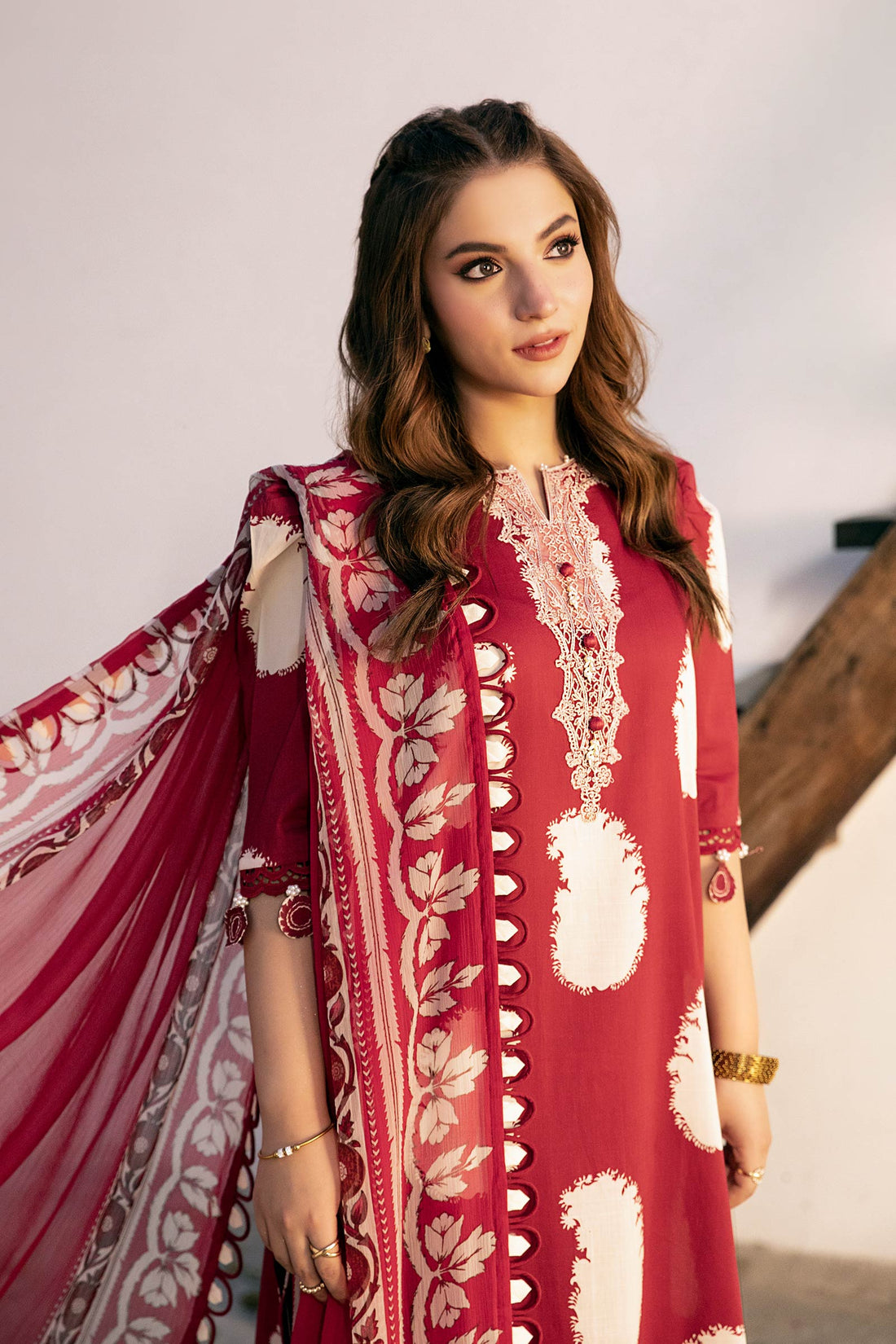 Maria B | Eid Basic Lawn | MB-CUS25-911A - House Of Hania