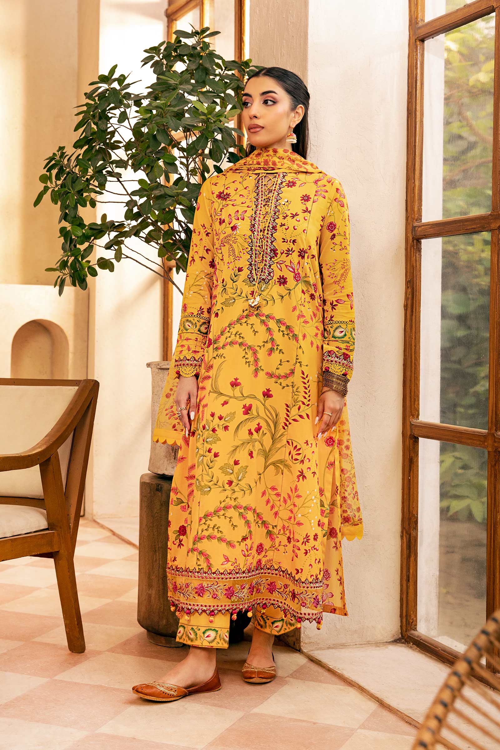 Maria B | Eid Basic Lawn | MB-CUS25-912A - House Of Hania