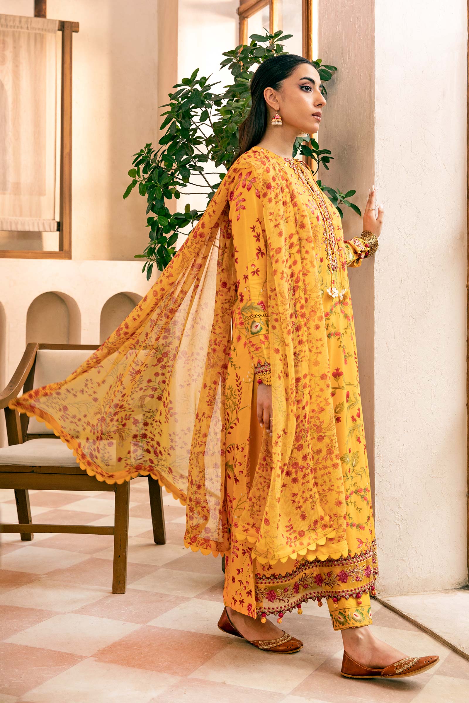 Maria B | Eid Basic Lawn | MB-CUS25-912A - House Of Hania