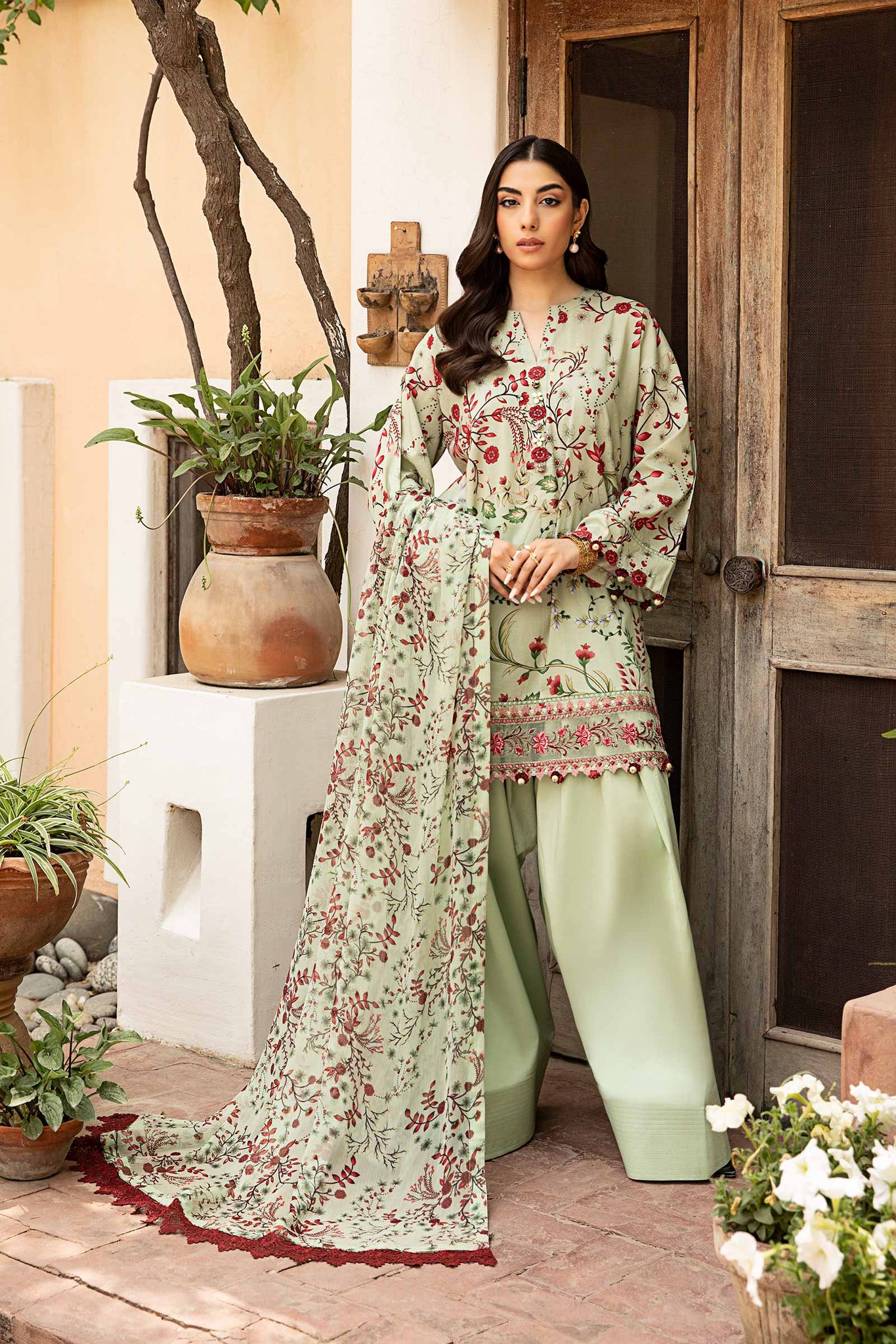Maria B | Eid Basic Lawn | MB-CUS25-912B - House Of Hania