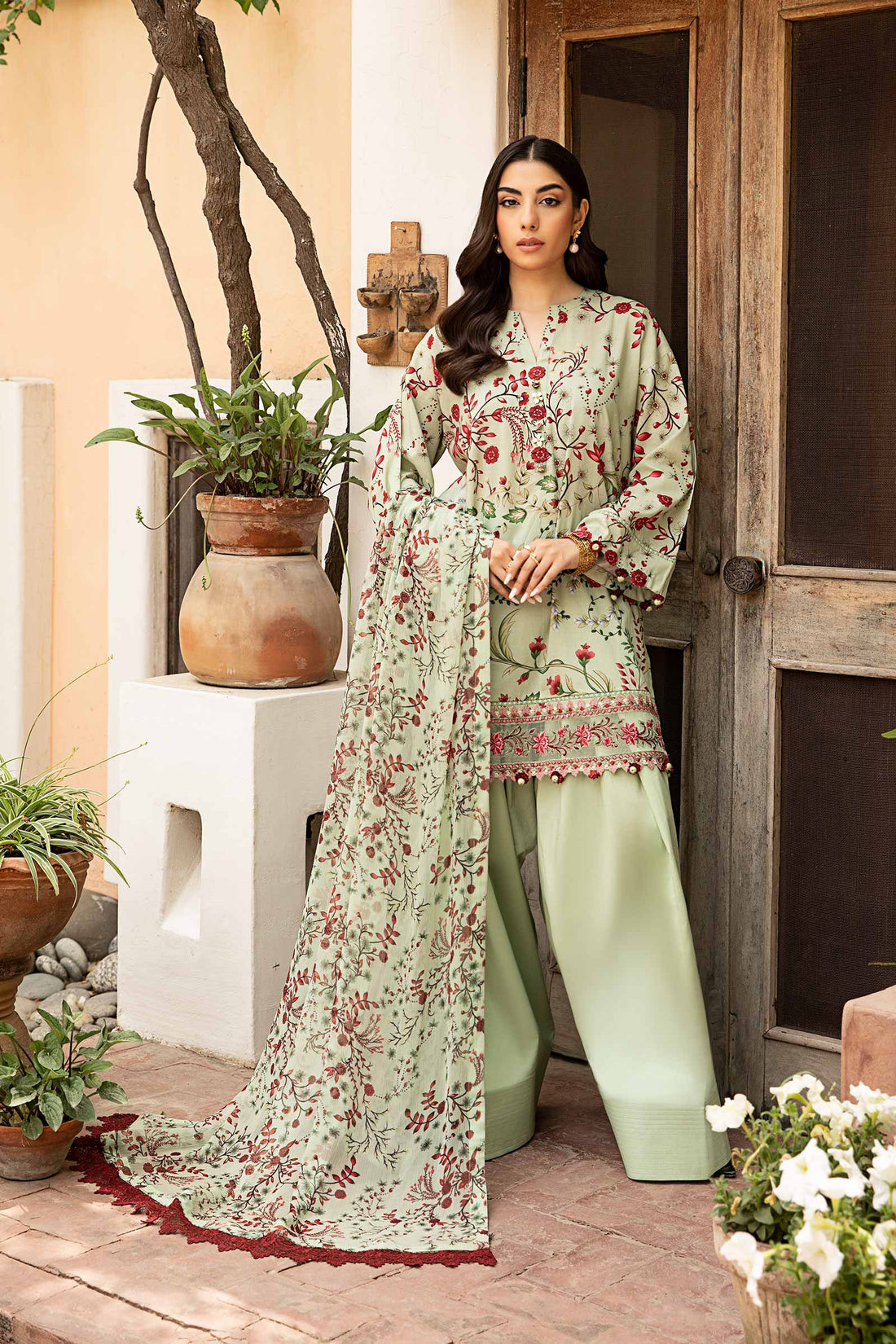 Maria B | Eid Basic Lawn | MB-CUS25-912B - House Of Hania