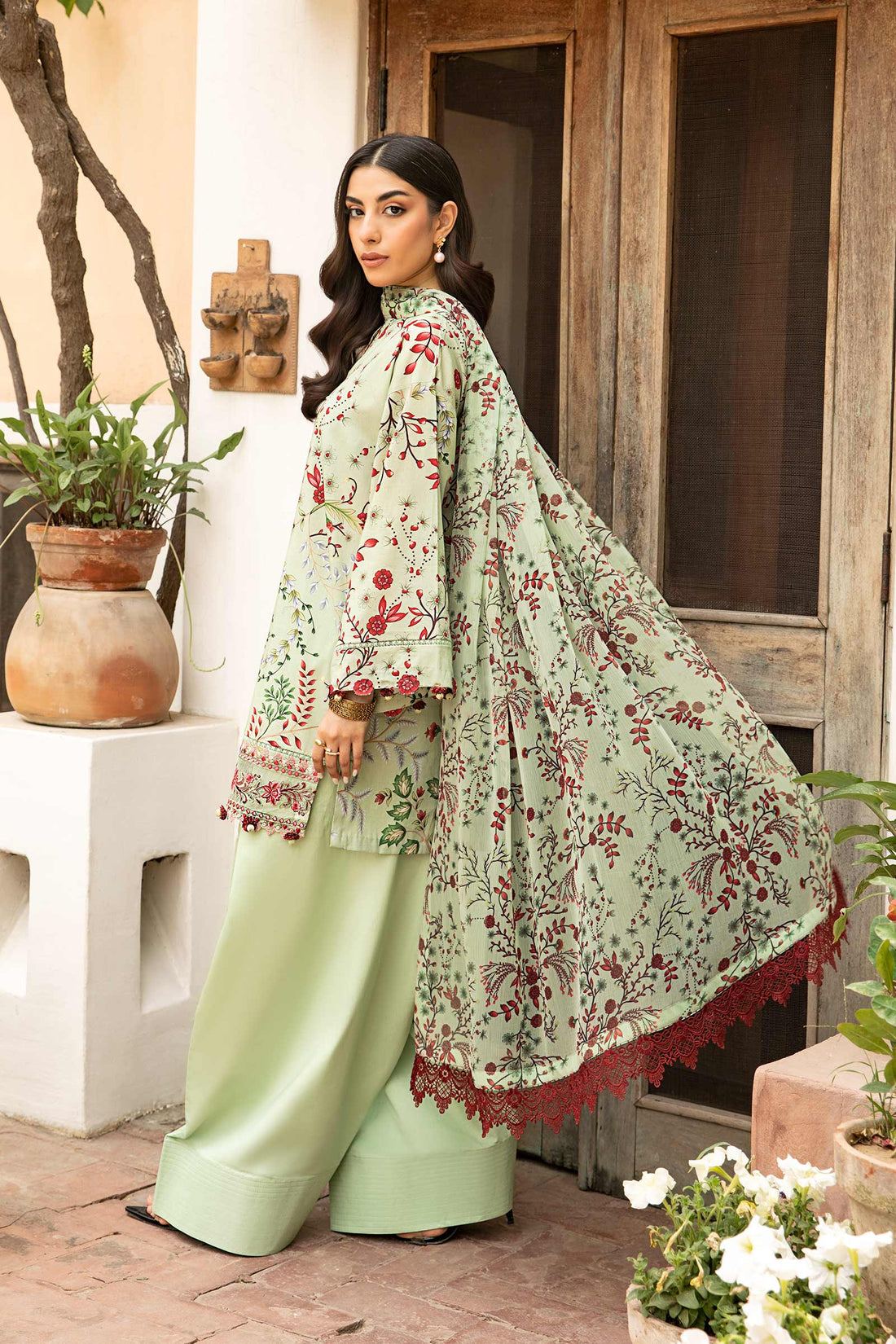 Maria B | Eid Basic Lawn | MB-CUS25-912B - House Of Hania