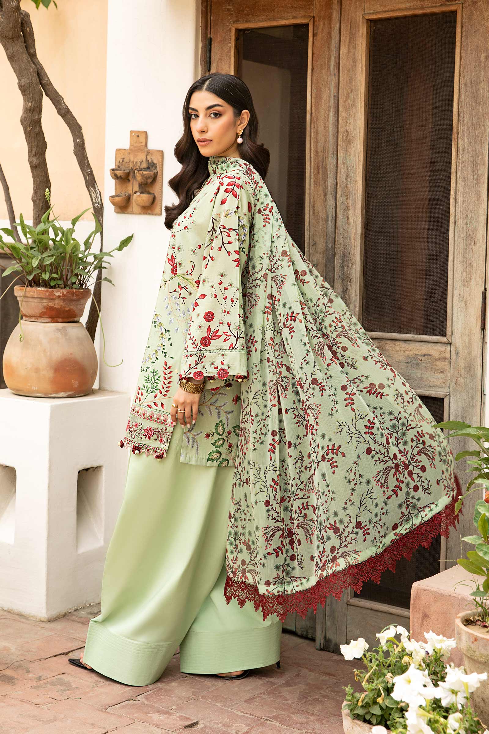 Maria B | Eid Basic Lawn | MB-CUS25-912B - House Of Hania
