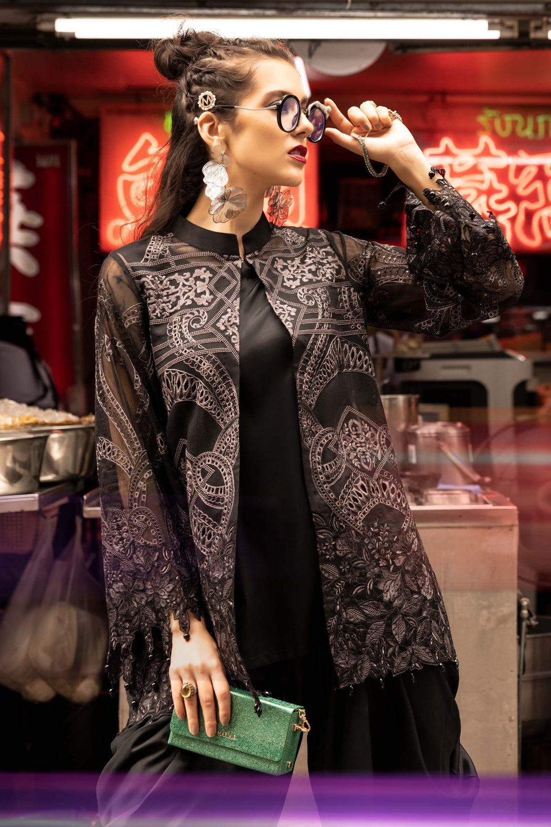 Maria B | Eid Collection 26 | 2 Piece Embroidered Cotton Net Suit - House Of Hania