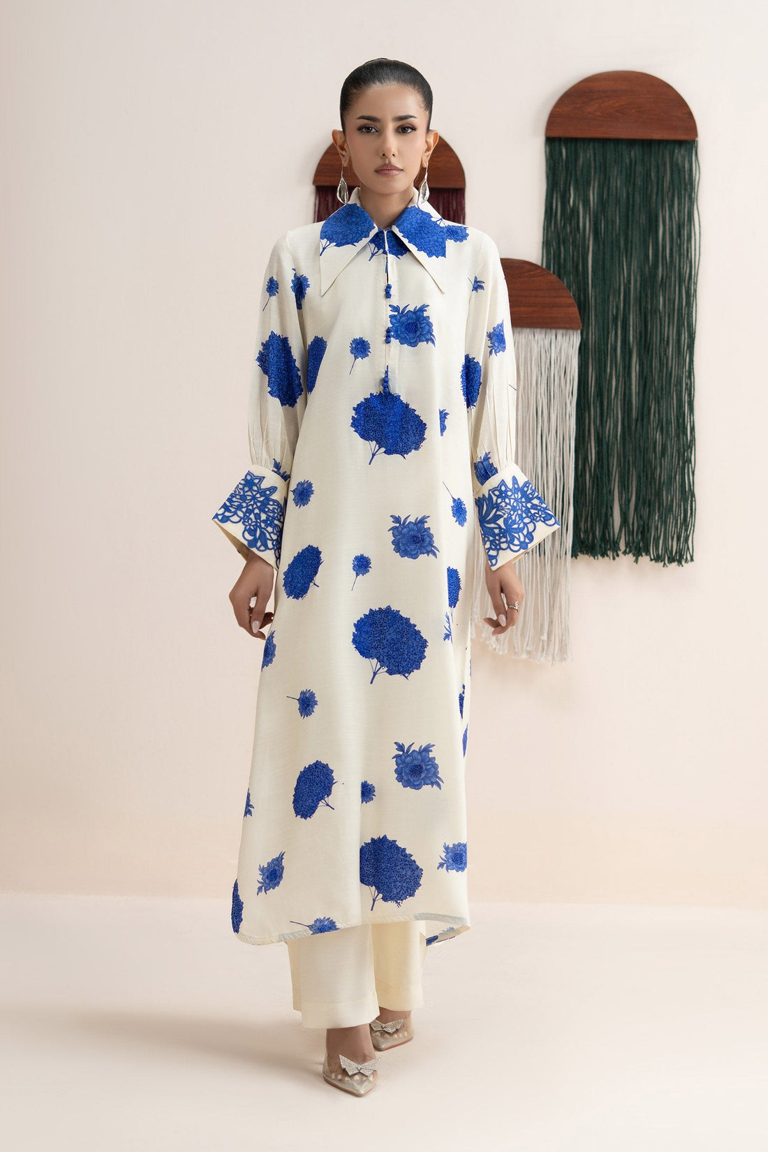 Maria B | Eid Collection 26 | 2 Piece Embroidered Raw Silk Suit - House Of Hania
