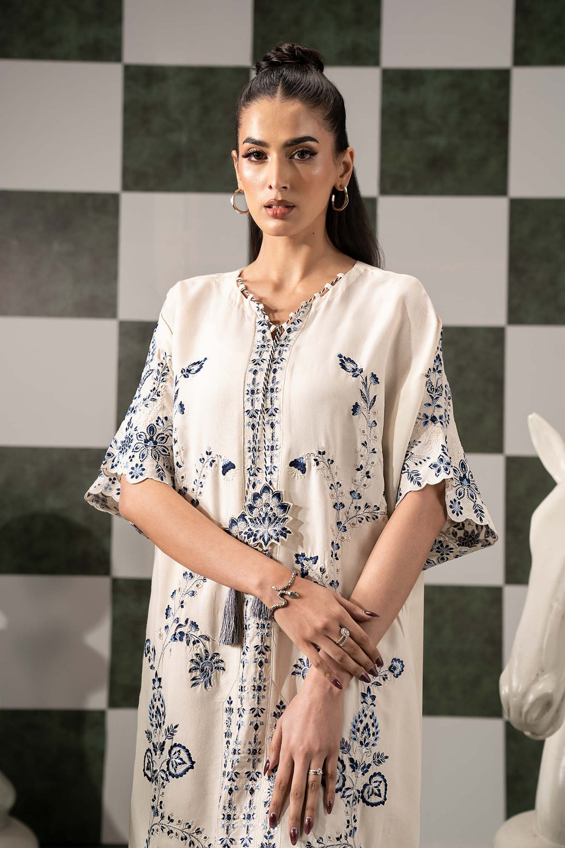 Maria B | Eid Collection 26 | 2 Piece Embroidered Raw Silk Suit - House Of Hania