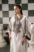 Maria B | Eid Collection 26 | 2 Piece Embroidered Striped Cotton Suit - House Of Hania