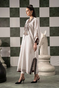Maria B | Eid Collection 26 | 2 Piece Embroidered Striped Cotton Suit - House Of Hania