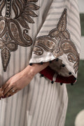Maria B | Eid Collection 26 | 2 Piece Embroidered Striped Cotton Suit - House Of Hania