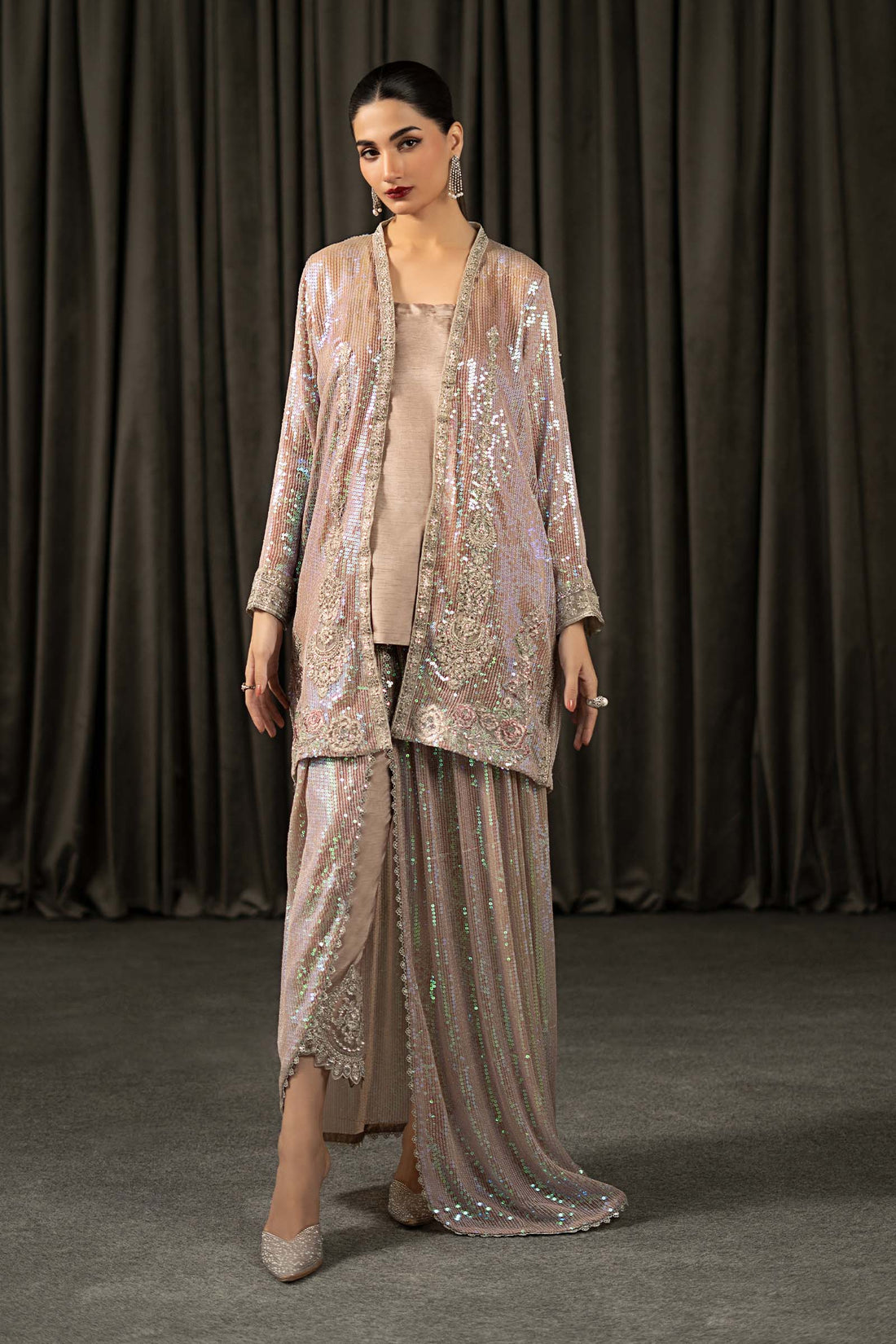 Maria B | Eid Collection 26 | 3 Piece Embroidered Bamberg Chiffon Suit - House Of Hania