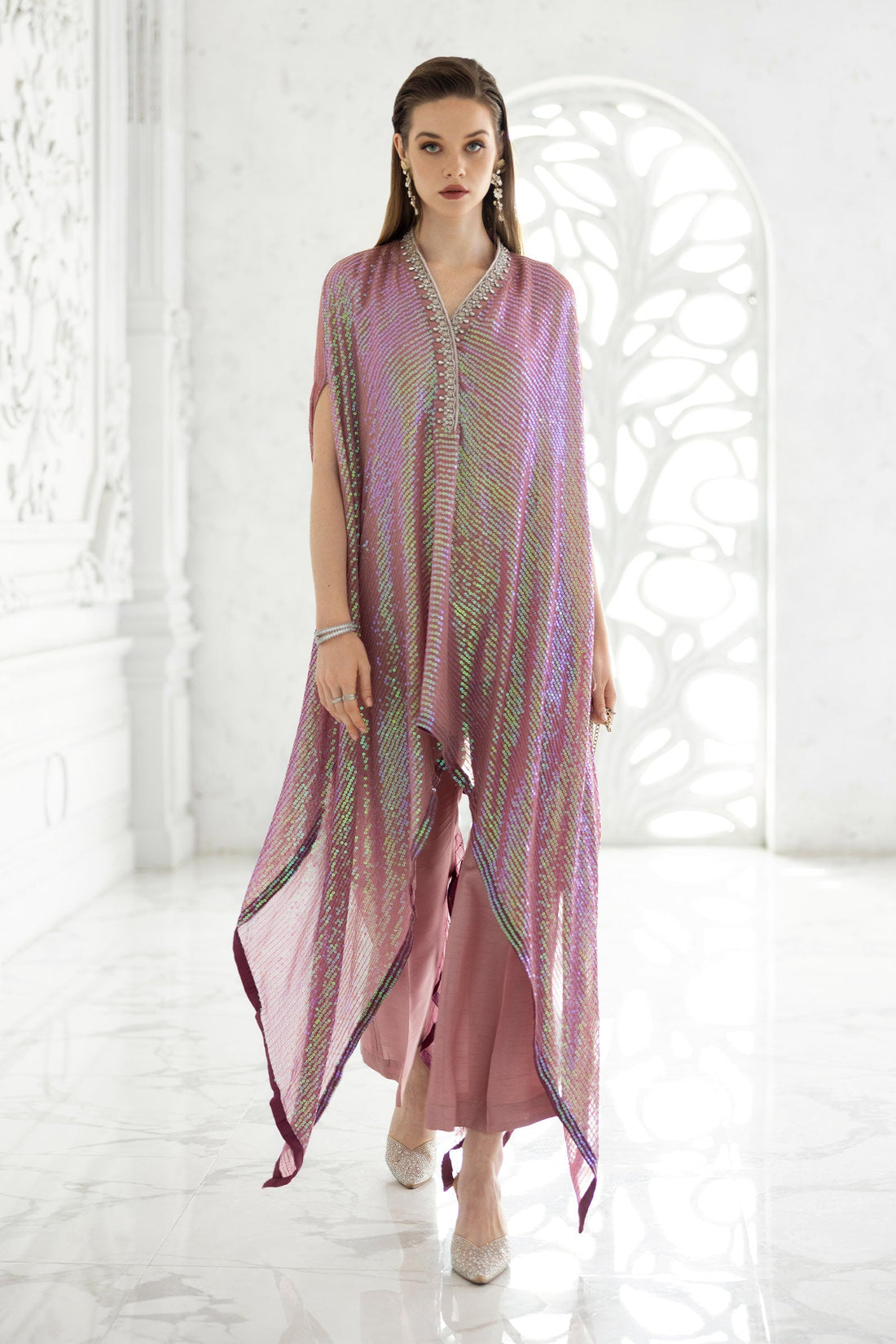 Maria B | Eid Collection 26 | 3 Piece Embroidered Chiffon Suit - House Of Hania