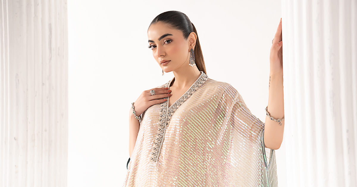 Maria B | Eid Collection 26 | 3 Piece Embroidered Chiffon Suit - House Of Hania