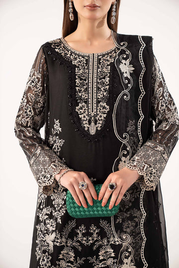 Maria B | Eid Collection 26 | 3 Piece Embroidered Chiffon Suit - House Of Hania