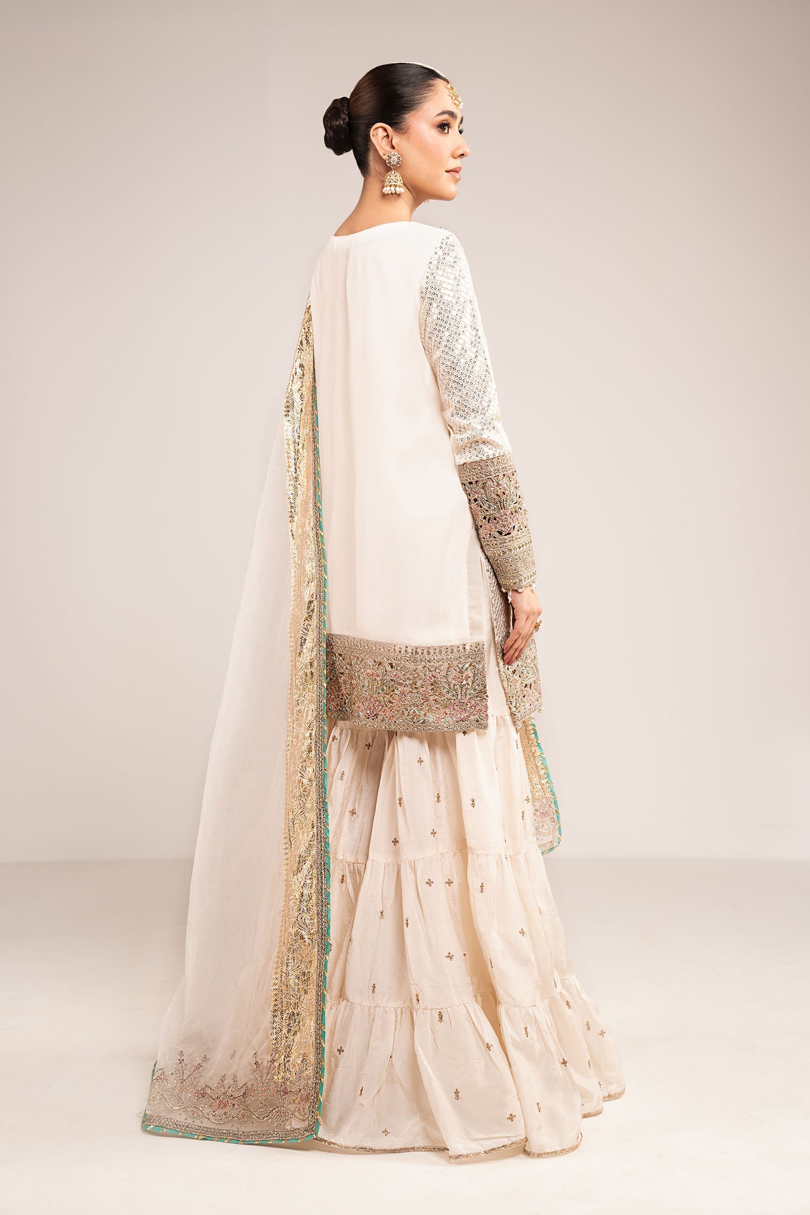 Maria B | Eid Collection 26 | 3 Piece Embroidered Chiffon Suit - House Of Hania