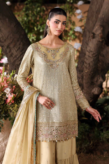Maria B | Eid Collection 26 | 3 Piece Embroidered Chiffon Suit - House Of Hania