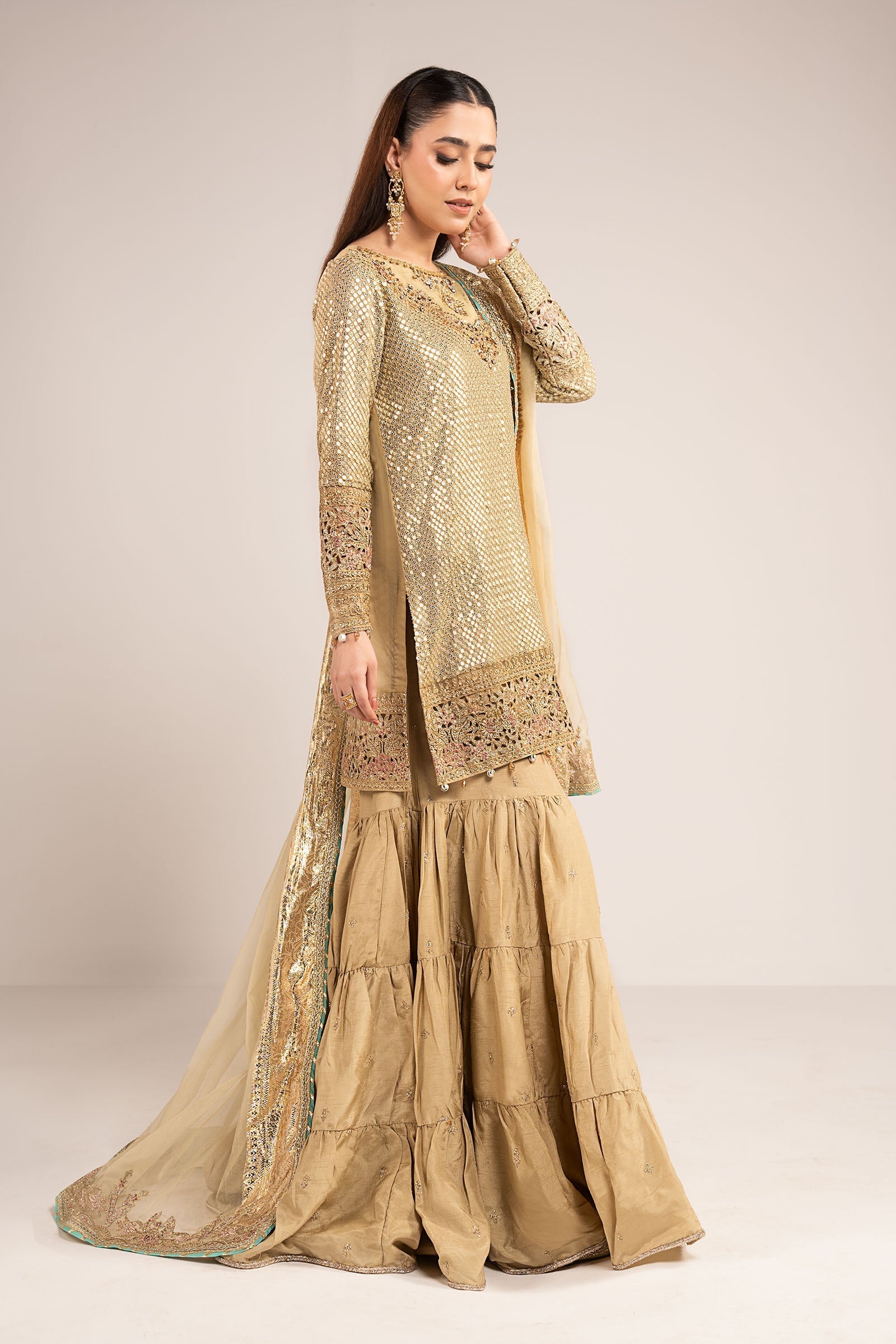 Maria B | Eid Collection 26 | 3 Piece Embroidered Chiffon Suit - House Of Hania