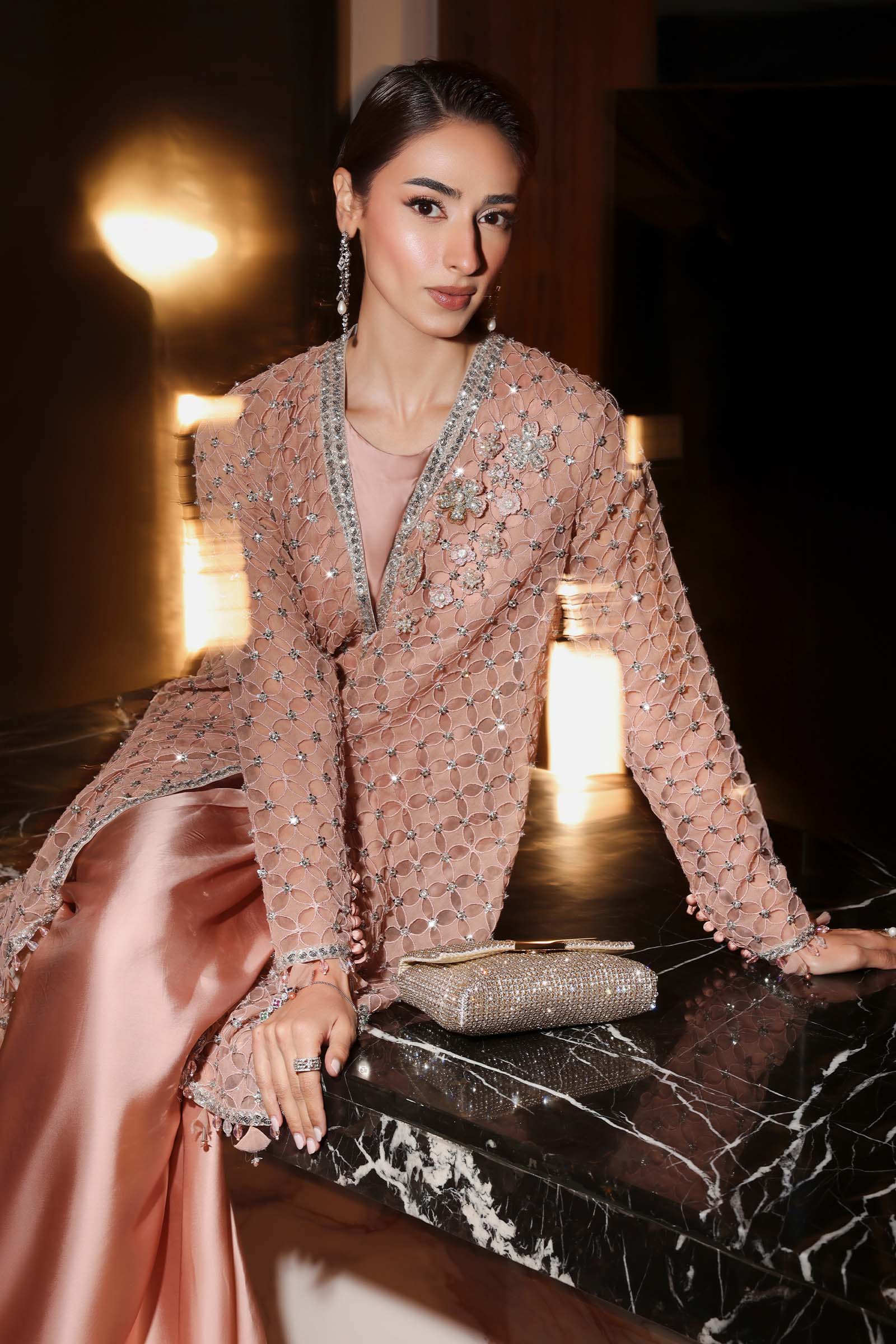 Maria B | Eid Collection 26 | 3 Piece Embroidered Chiffon Suit - House Of Hania