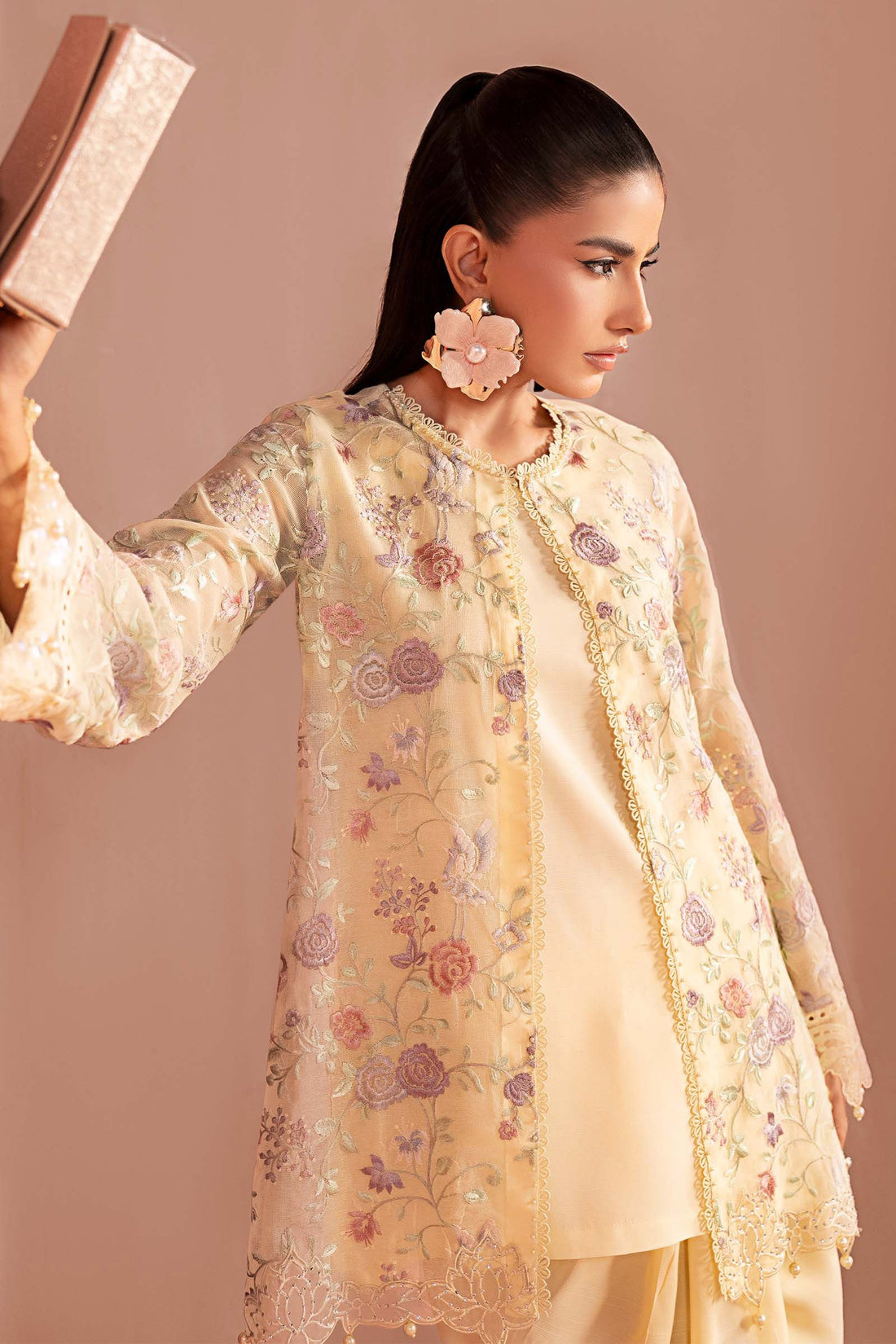 Maria B | Eid Collection 26 | 3 Piece Embroidered Cotton Net Suit - House Of Hania
