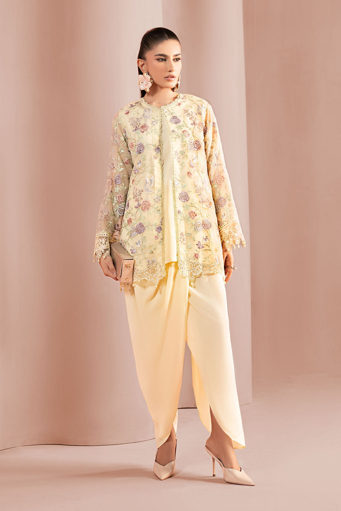 Maria B | Eid Collection 26 | 3 Piece Embroidered Cotton Net Suit - House Of Hania
