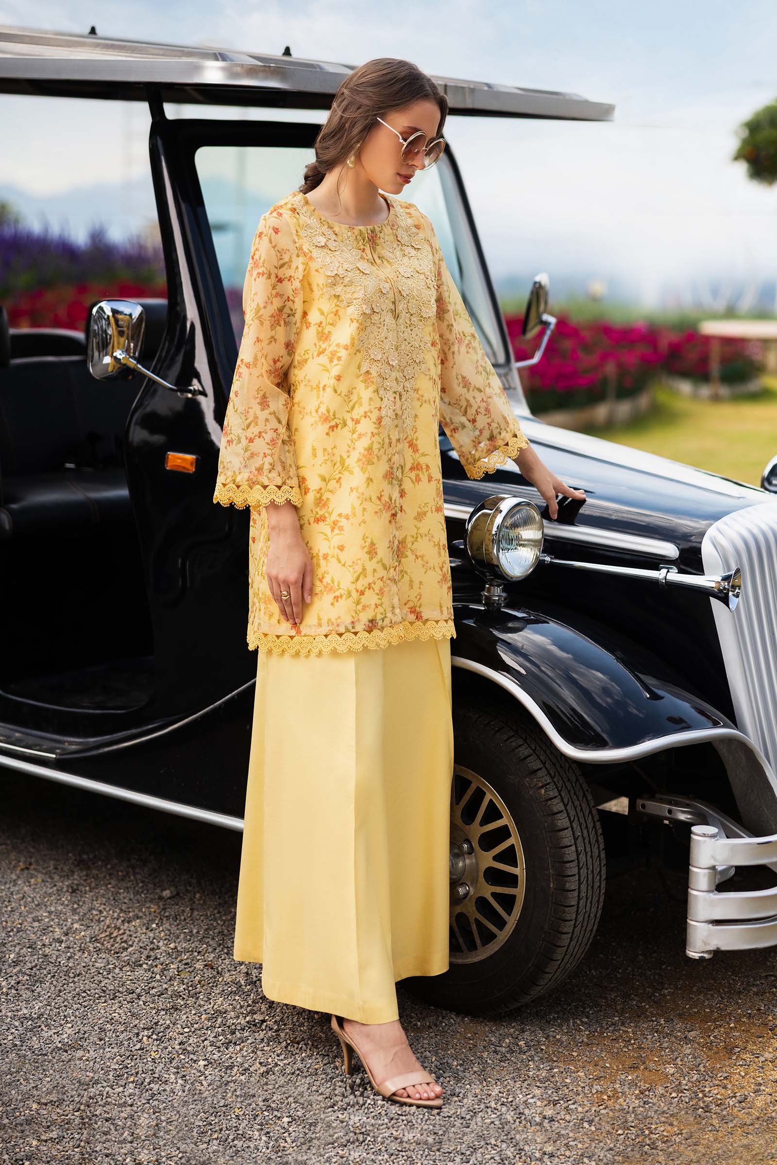 Maria B | Eid Collection 26 | 3 Piece Embroidered Cotton Net Suit - House Of Hania