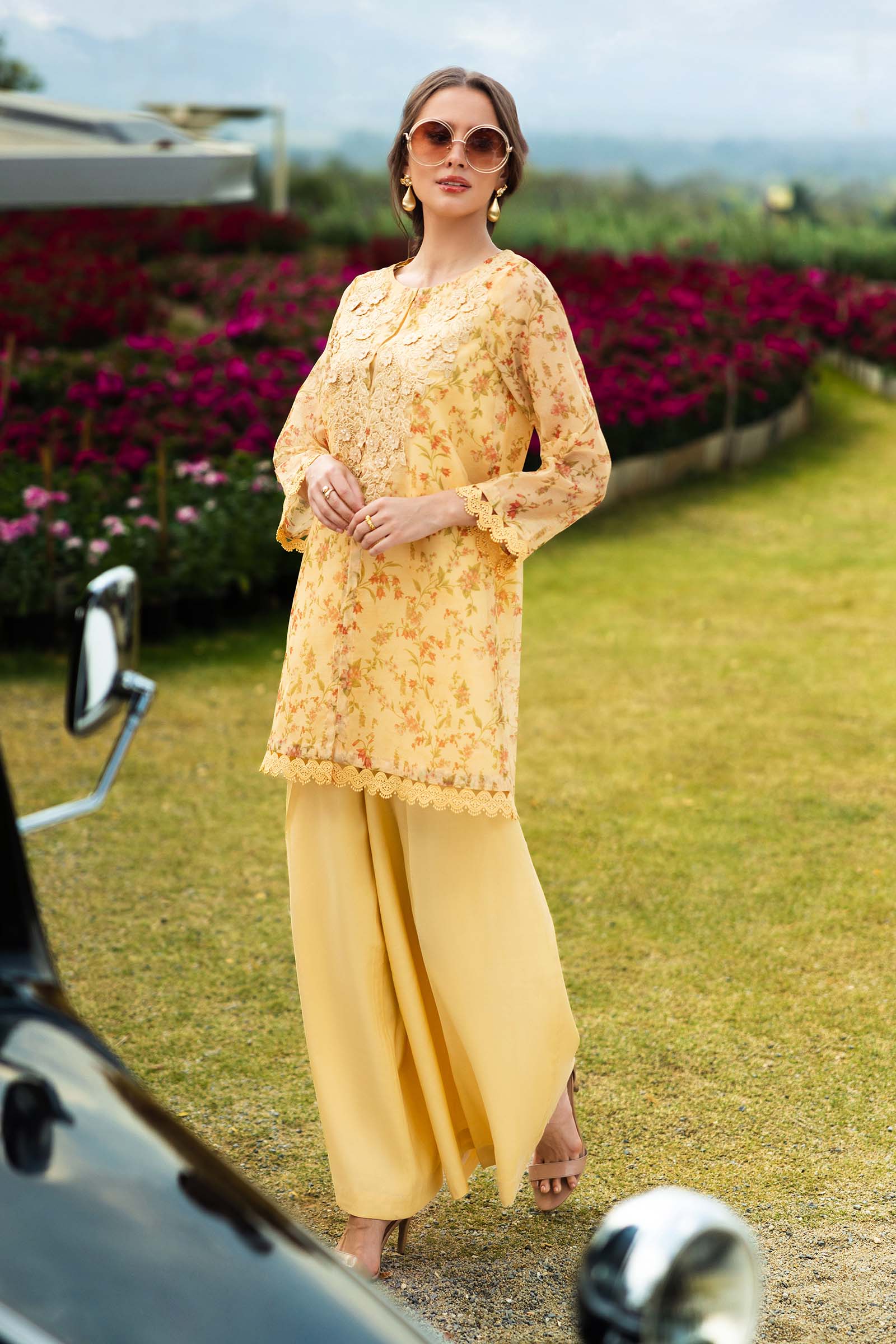 Maria B | Eid Collection 26 | 3 Piece Embroidered Cotton Net Suit - House Of Hania