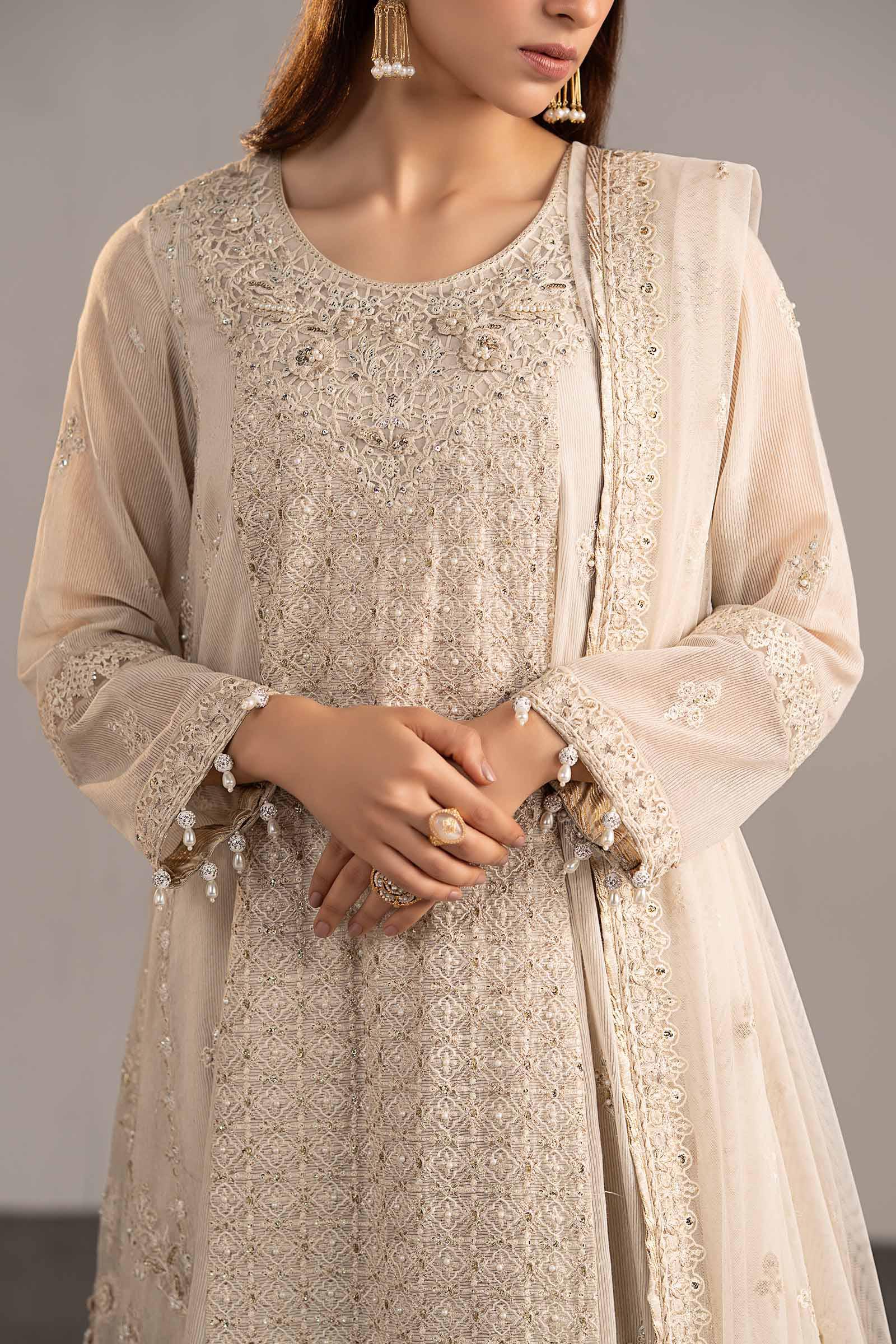 Maria B | Eid Collection 26 | 3 Piece Embroidered Cotton Net Suit - House Of Hania