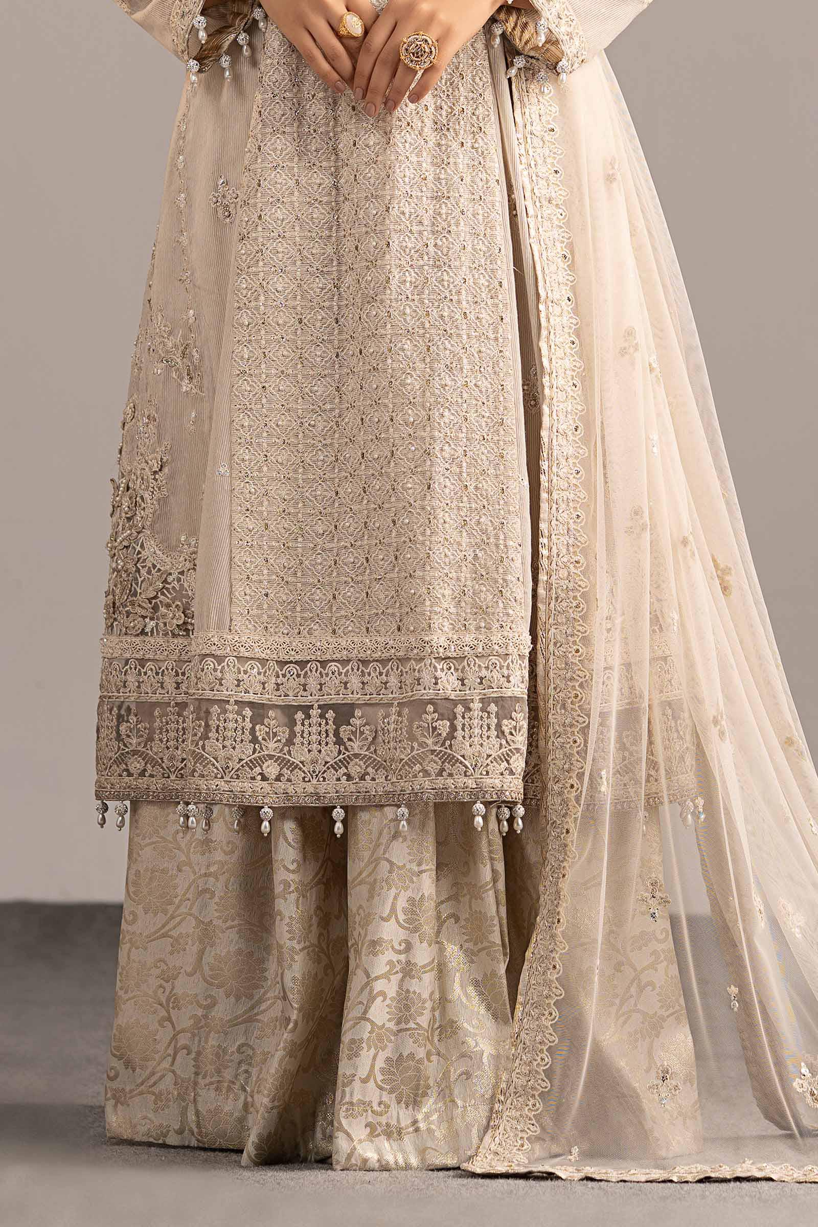 Maria B | Eid Collection 26 | 3 Piece Embroidered Cotton Net Suit - House Of Hania