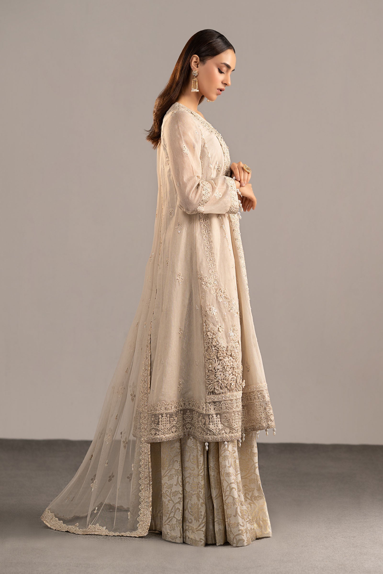 Maria B | Eid Collection 26 | 3 Piece Embroidered Cotton Net Suit - House Of Hania