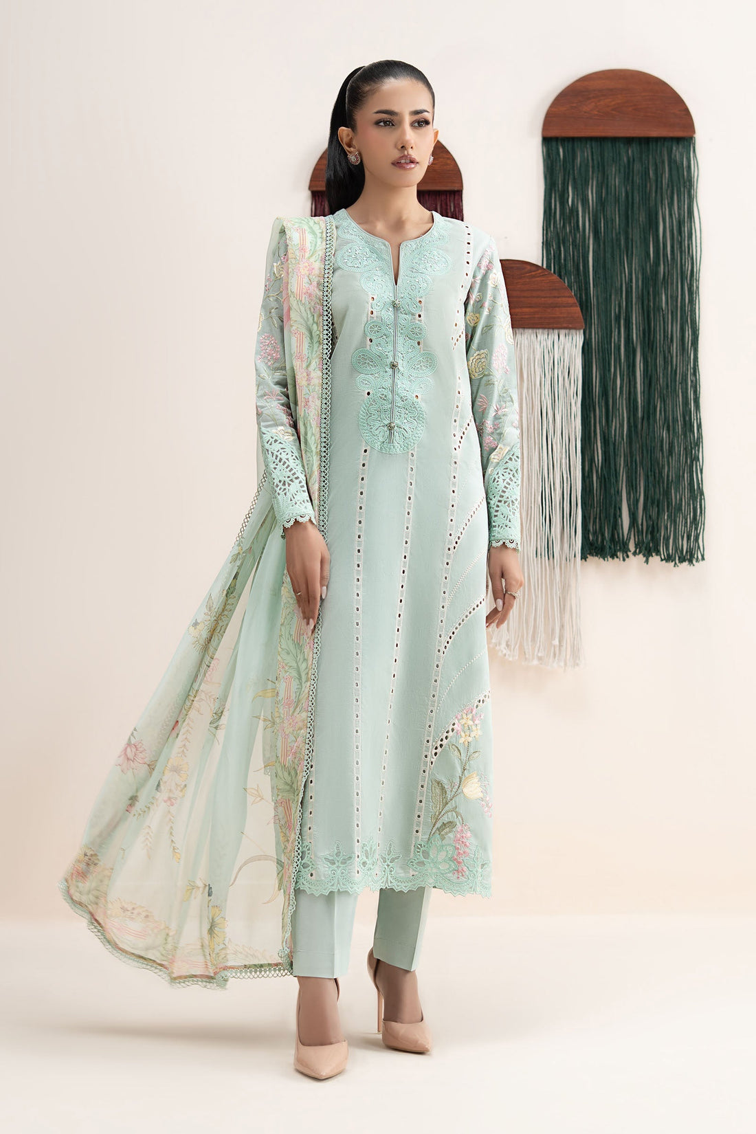 Maria B | Eid Collection 26 | 3 Piece Embroidered Dobby Jacquard Suit - House Of Hania