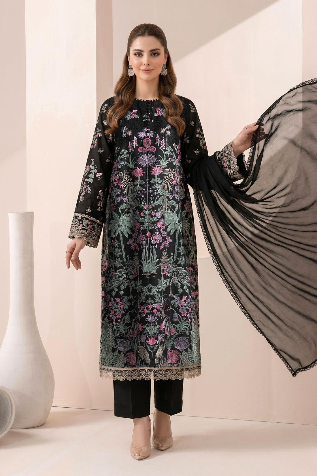 Maria B | Eid Collection 26 | 3 Piece Embroidered Dobby Jacquard Suit - House Of Hania