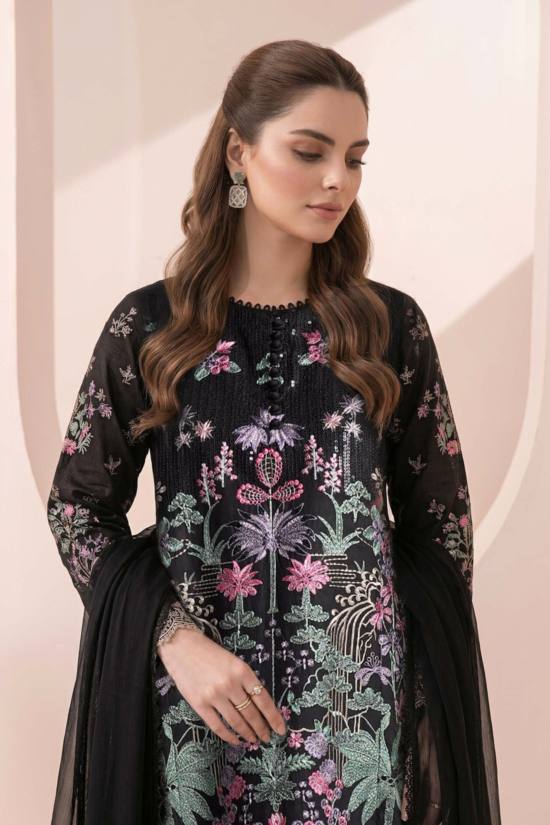 Maria B | Eid Collection 26 | 3 Piece Embroidered Dobby Jacquard Suit - House Of Hania