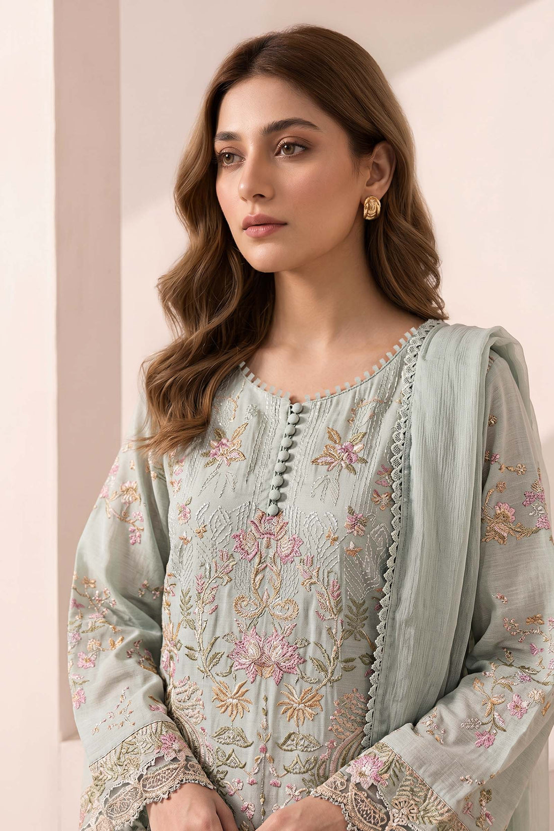 Maria B | Eid Collection 26 | 3 Piece Embroidered Dobby Jacquard Suit - House Of Hania