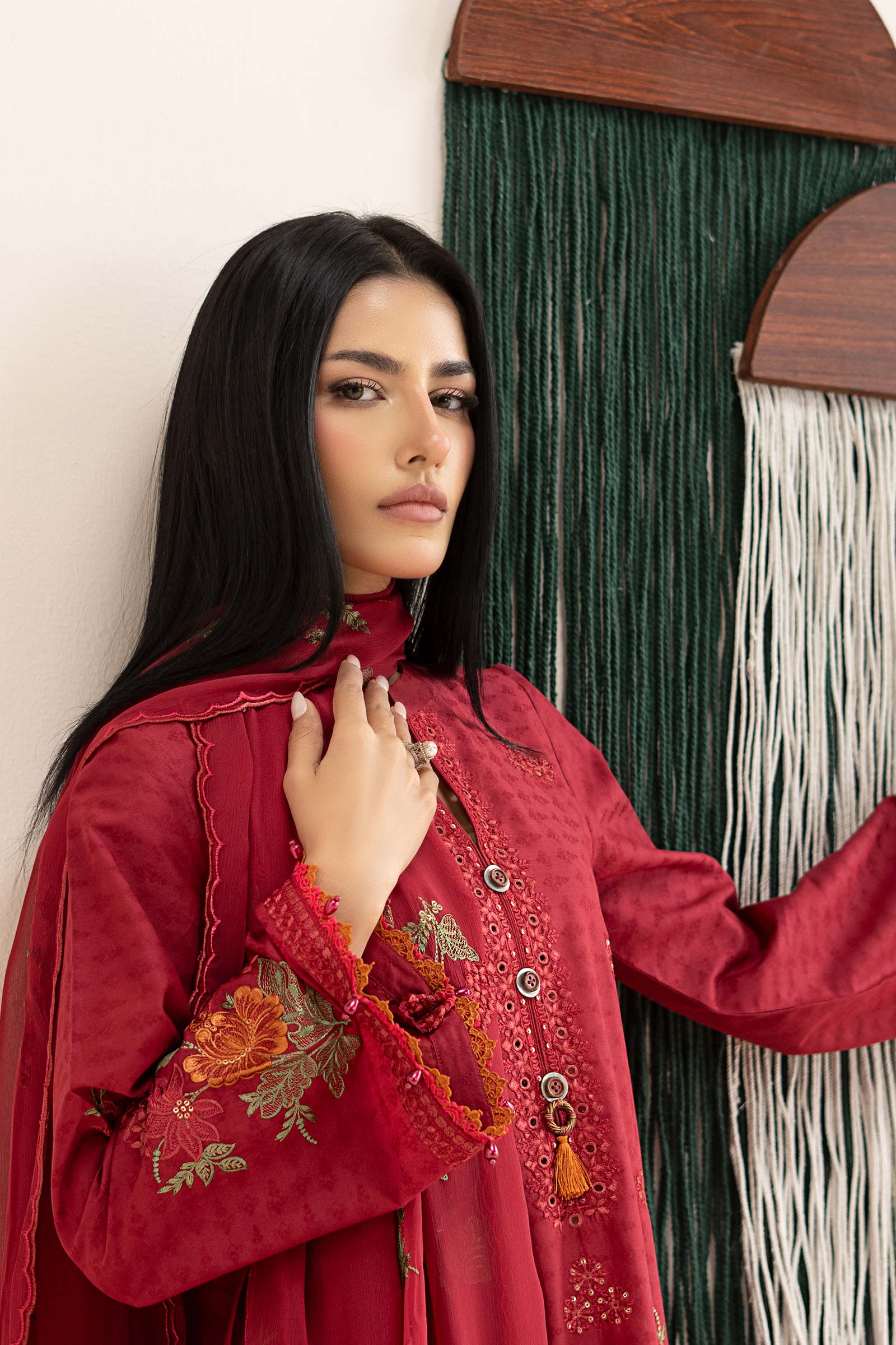 Maria B | Eid Collection 26 | 3 Piece Embroidered Dobby Jacquard Suit - House Of Hania