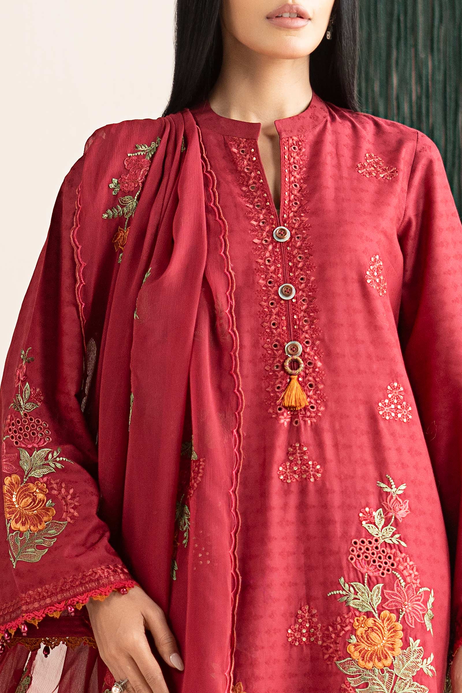 Maria B | Eid Collection 26 | 3 Piece Embroidered Dobby Jacquard Suit - House Of Hania