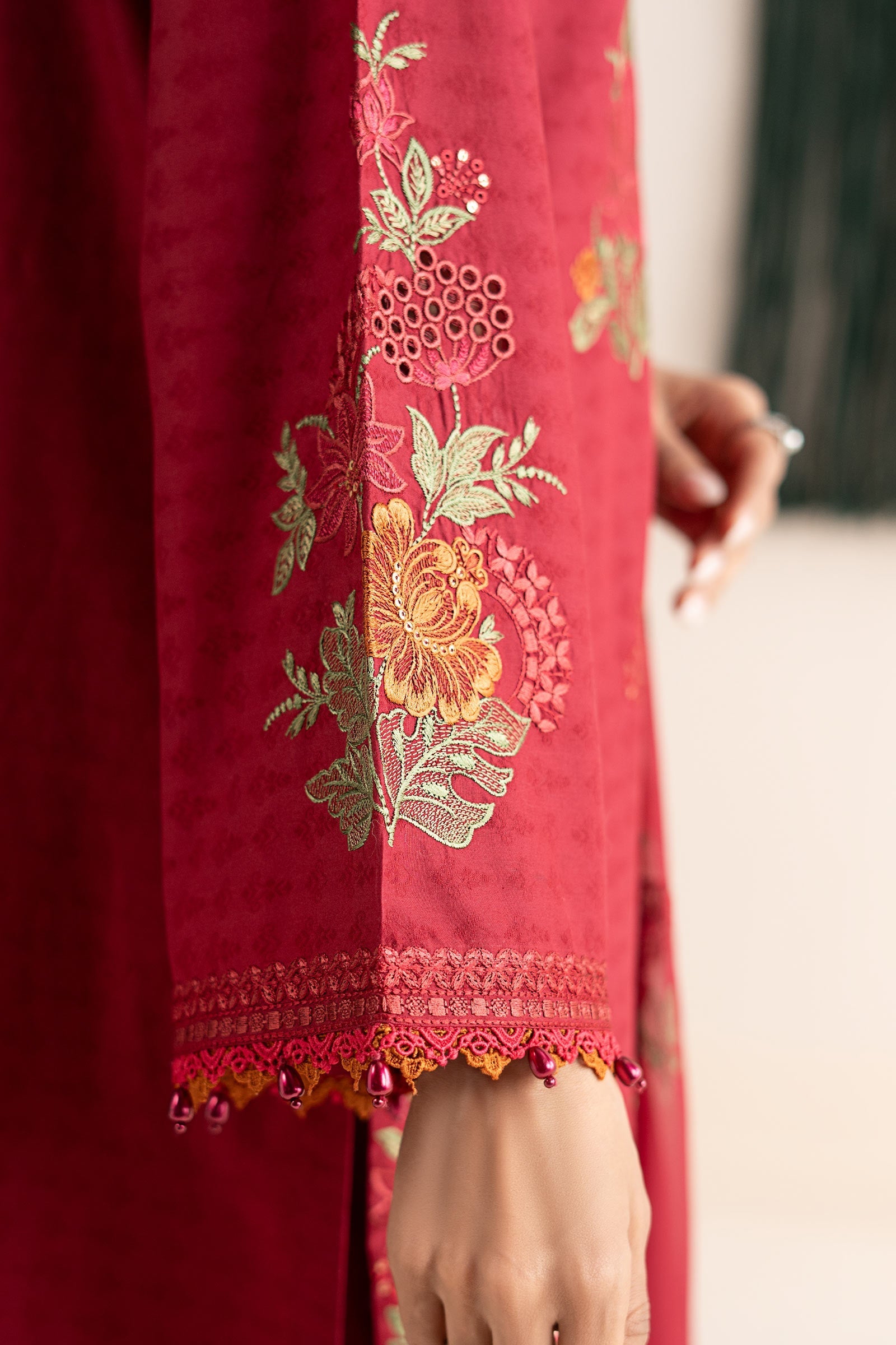 Maria B | Eid Collection 26 | 3 Piece Embroidered Dobby Jacquard Suit - House Of Hania