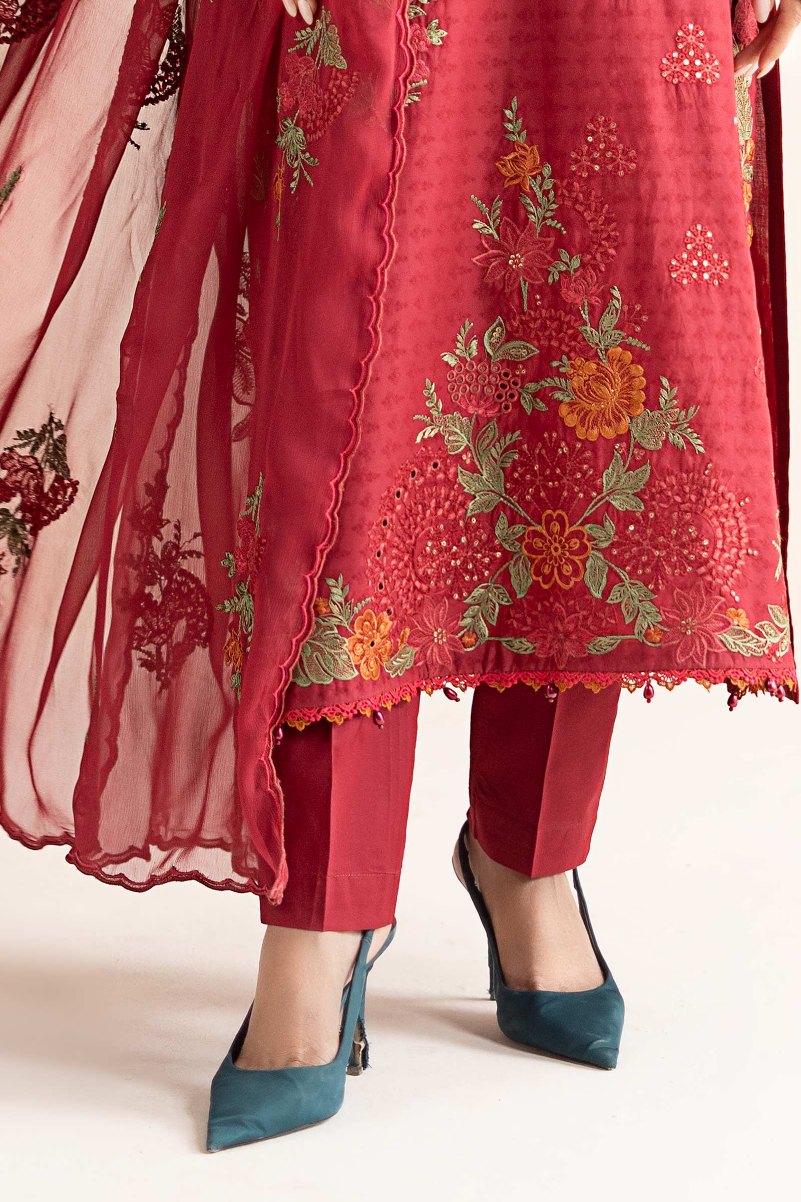 Maria B | Eid Collection 26 | 3 Piece Embroidered Dobby Jacquard Suit - House Of Hania