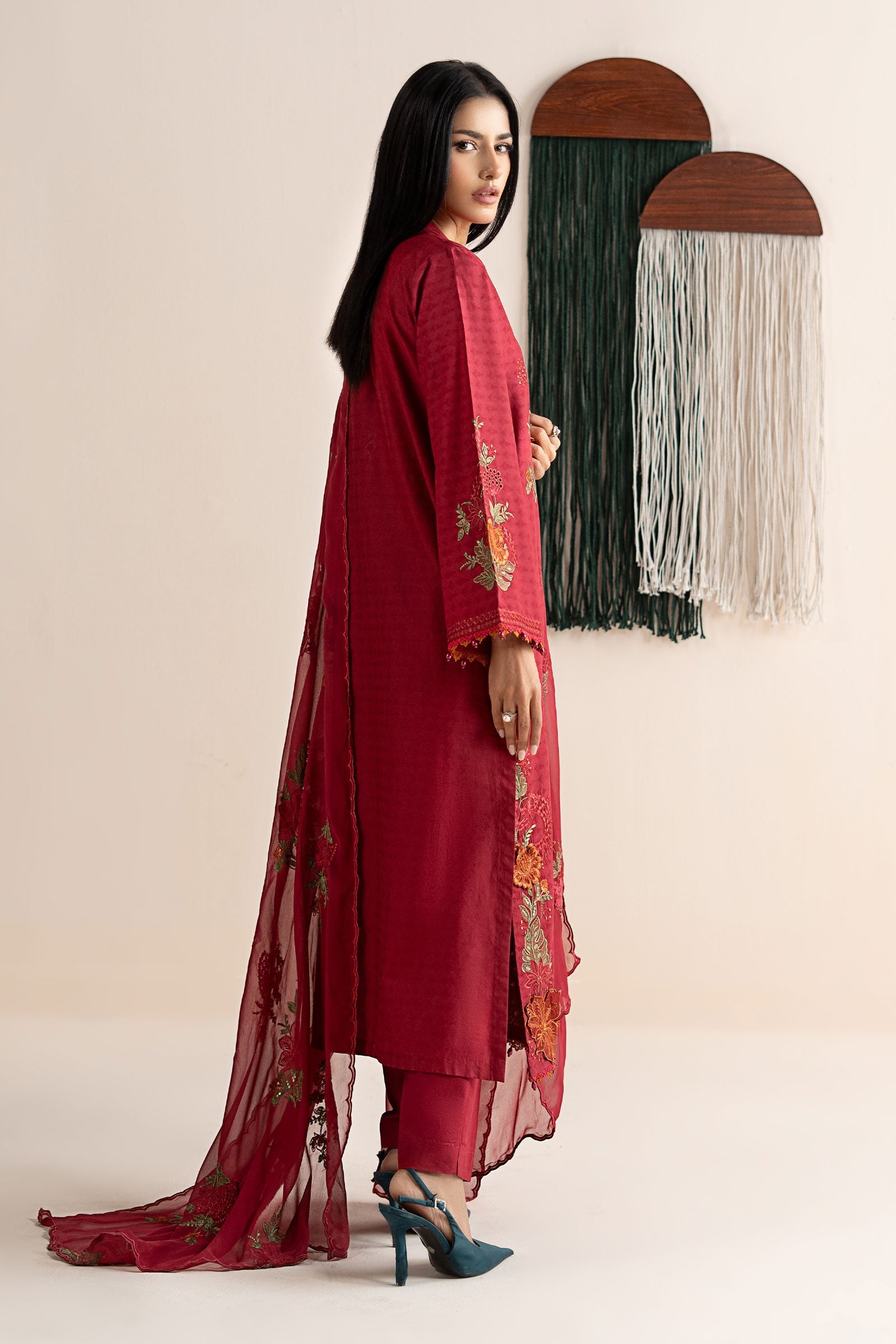 Maria B | Eid Collection 26 | 3 Piece Embroidered Dobby Jacquard Suit - House Of Hania