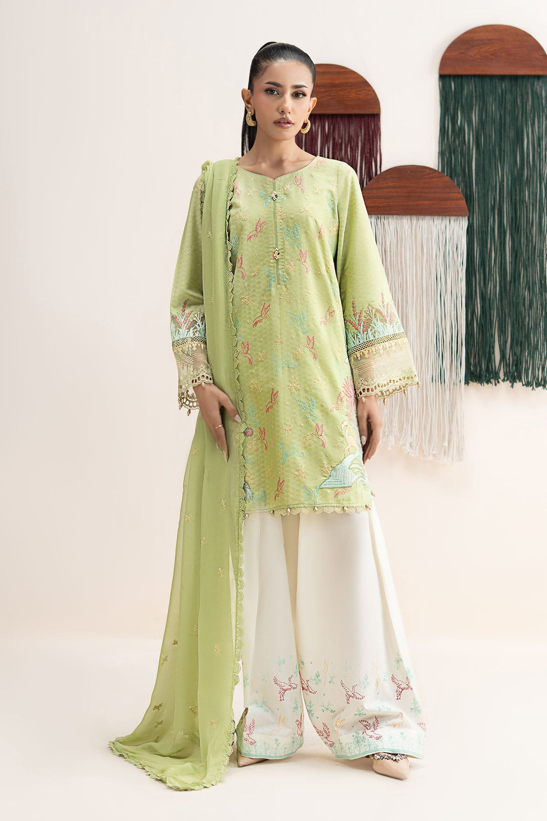 Maria B | Eid Collection 26 | 3 Piece Embroidered Dobby Lawn Suit - House Of Hania