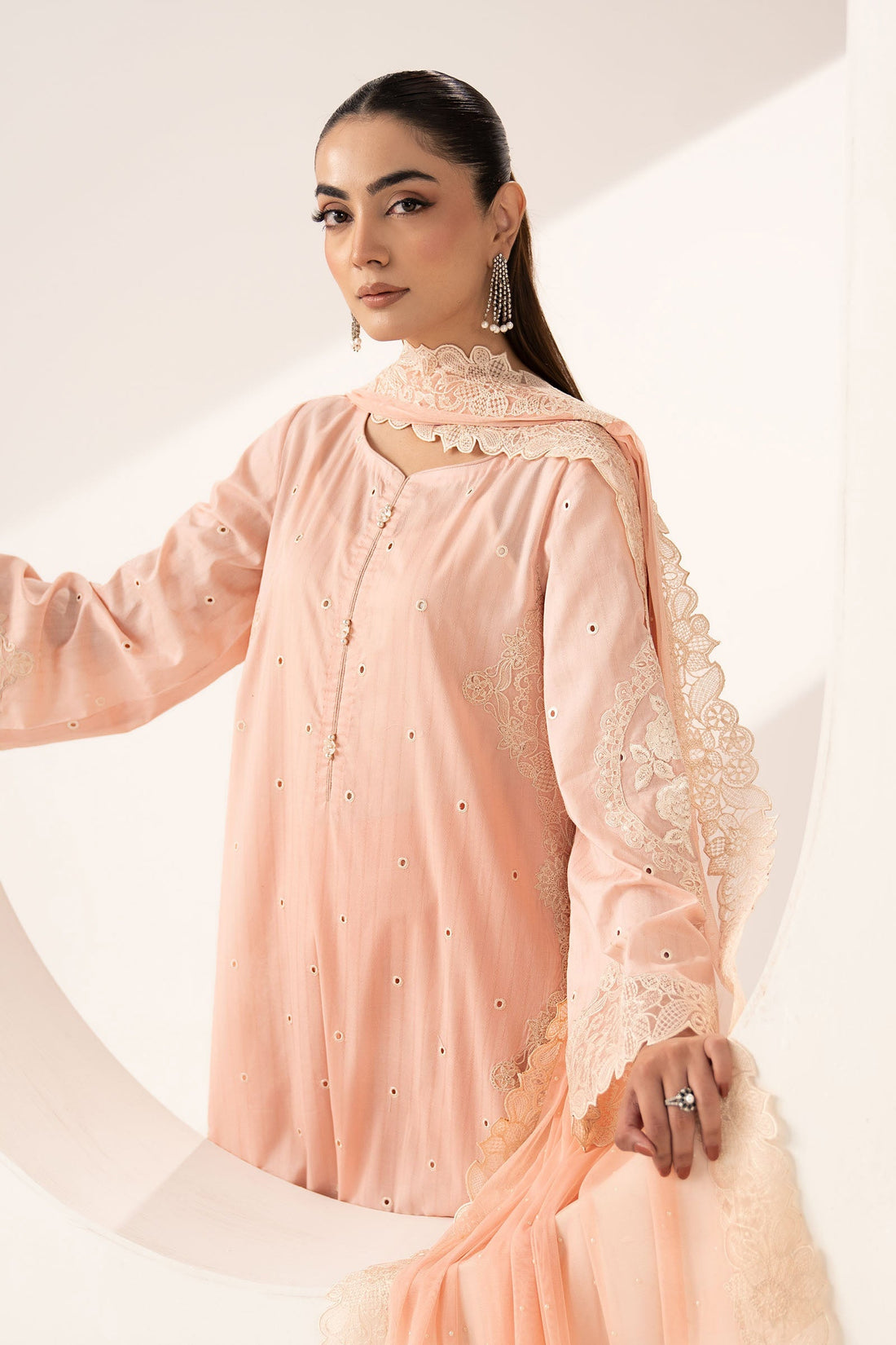 Maria B | Eid Collection 26 | 3 Piece Embroidered Dobby Lawn Suit - House Of Hania