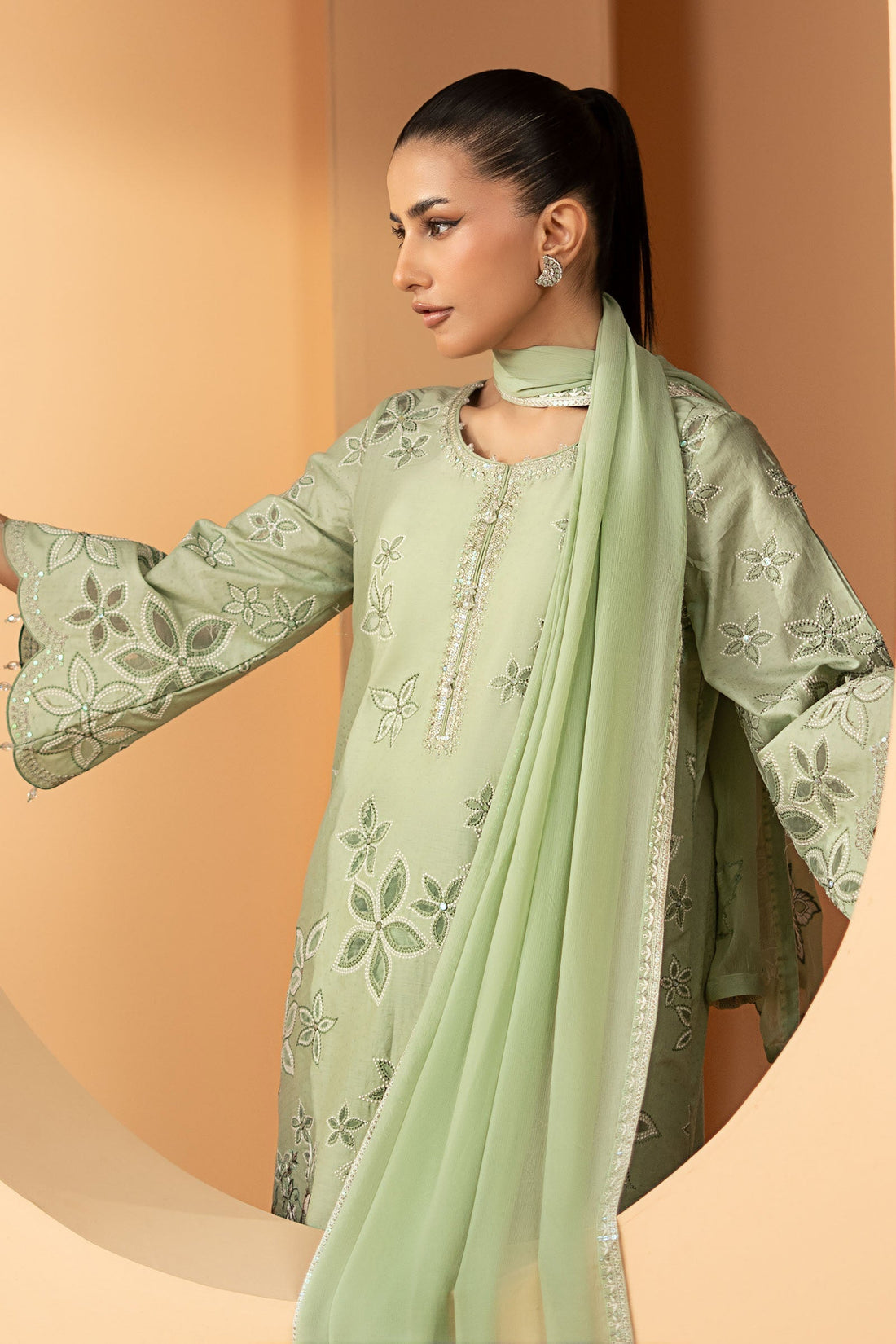 Maria B | Eid Collection 26 | 3 Piece Embroidered Dobby Lawn Suit - House Of Hania