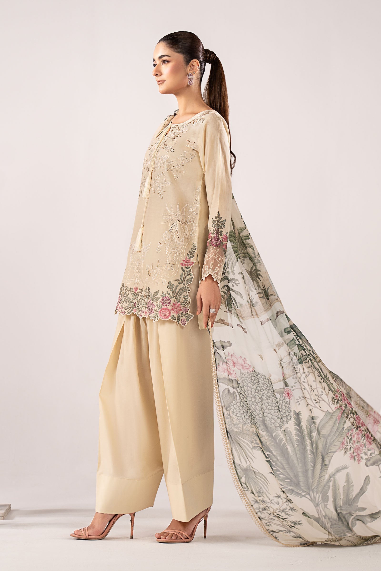 Maria B | Eid Collection 26 | 3 Piece Embroidered Dobby Lawn Suit - House Of Hania