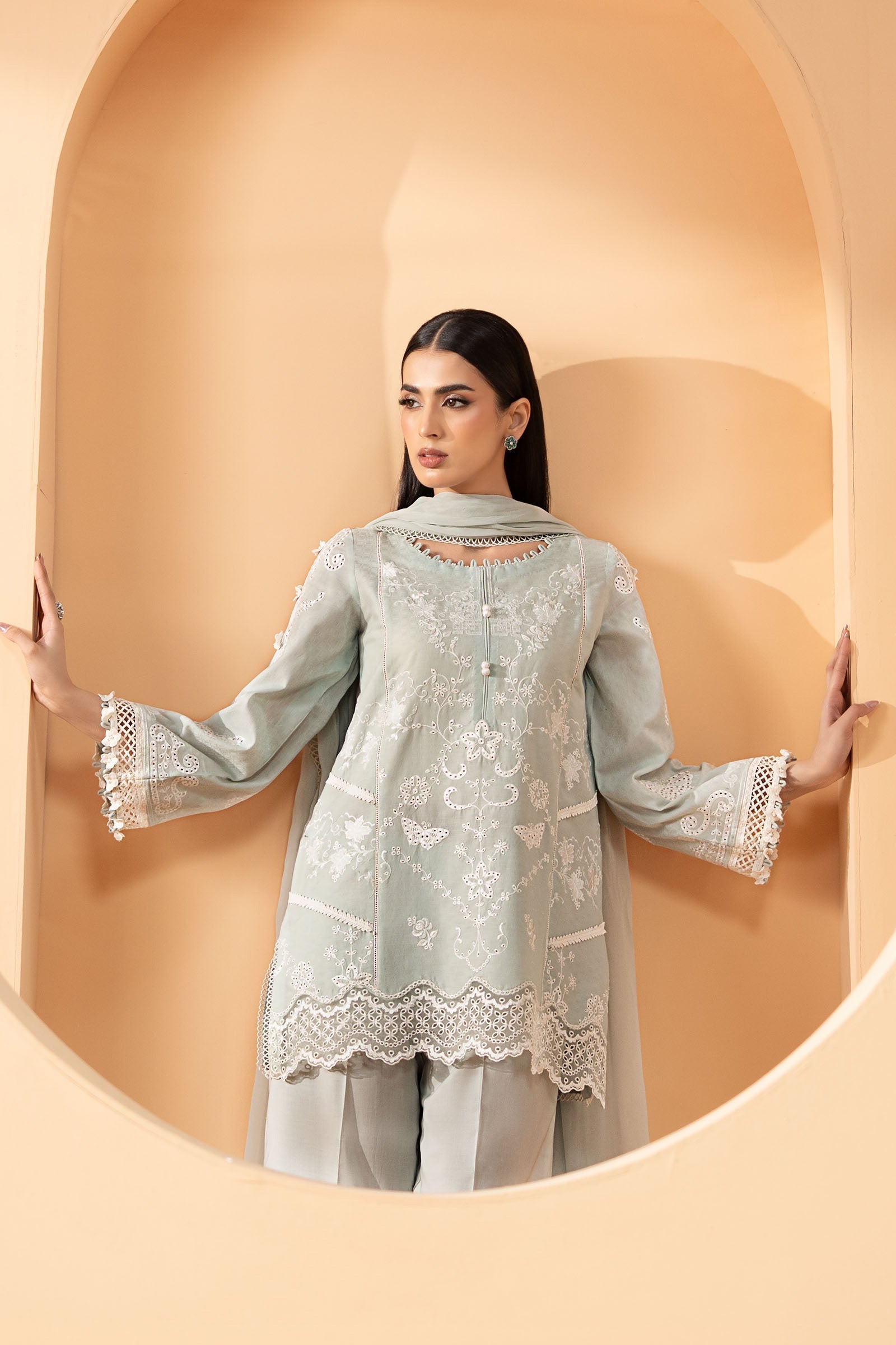 Maria B | Eid Collection 26 | 3 Piece Embroidered Dobby Lawn Suit - House Of Hania