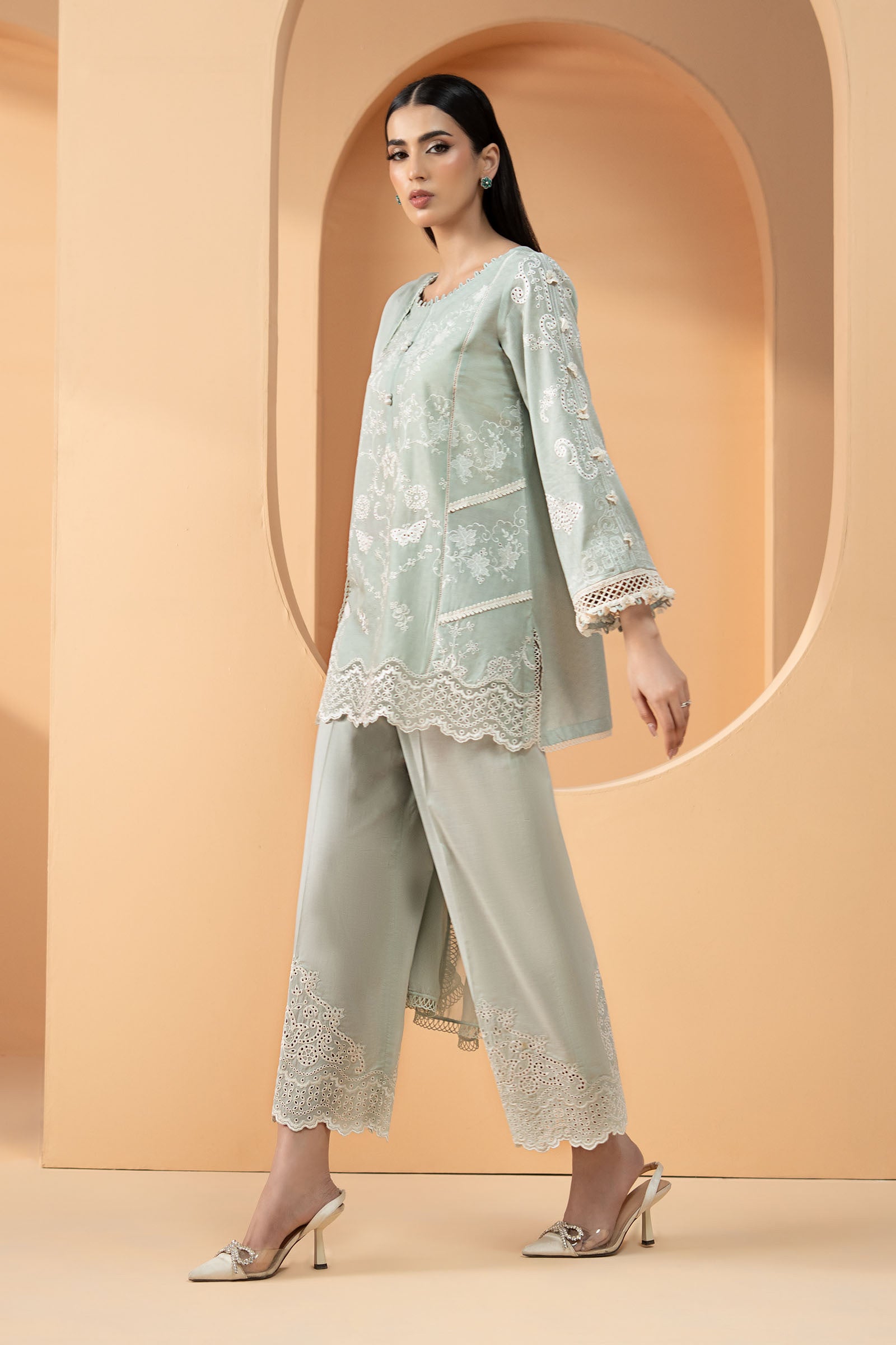 Maria B | Eid Collection 26 | 3 Piece Embroidered Dobby Lawn Suit - House Of Hania